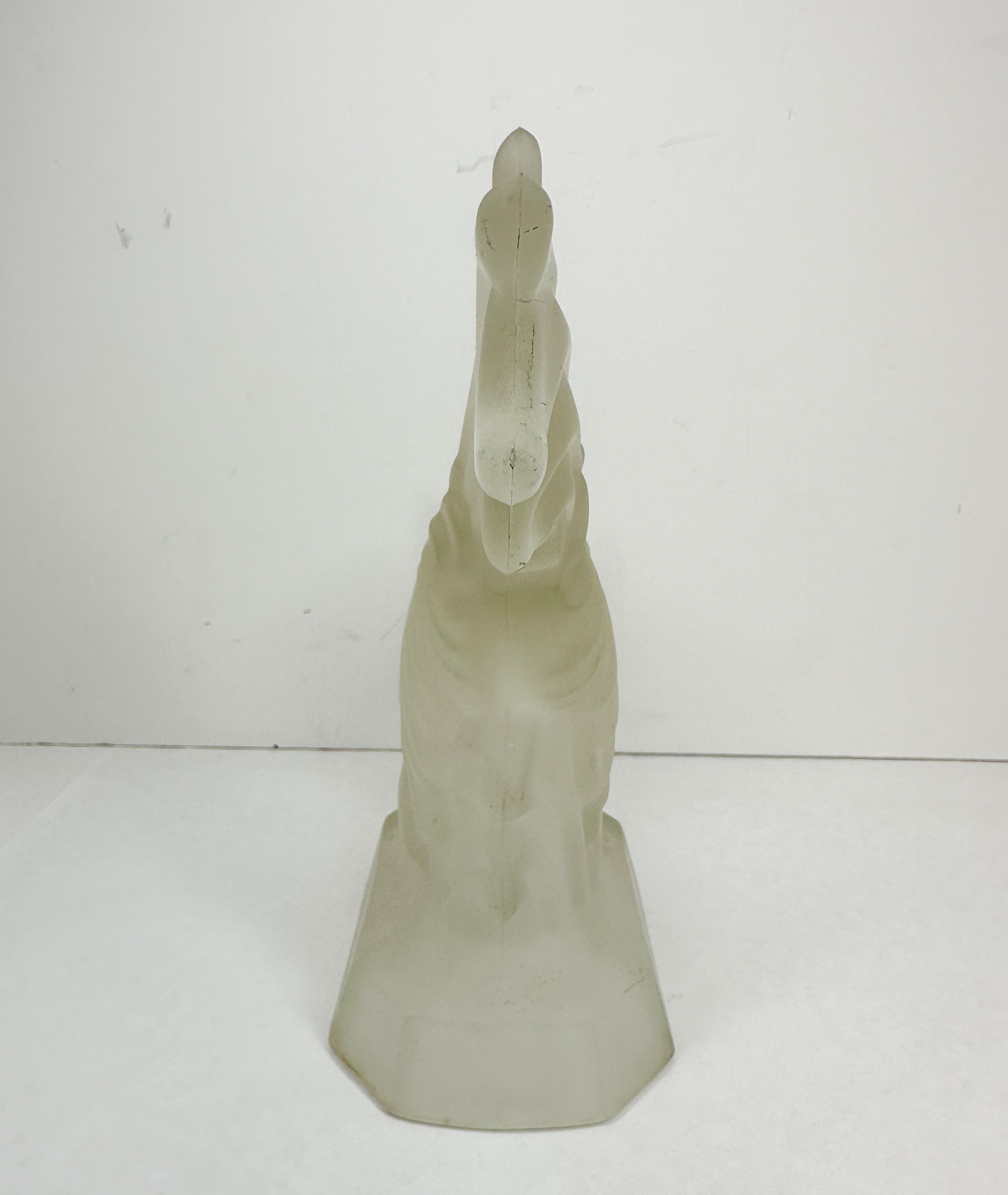 VINTAGE FROSTED GLASS ROOSTER FIGURINE