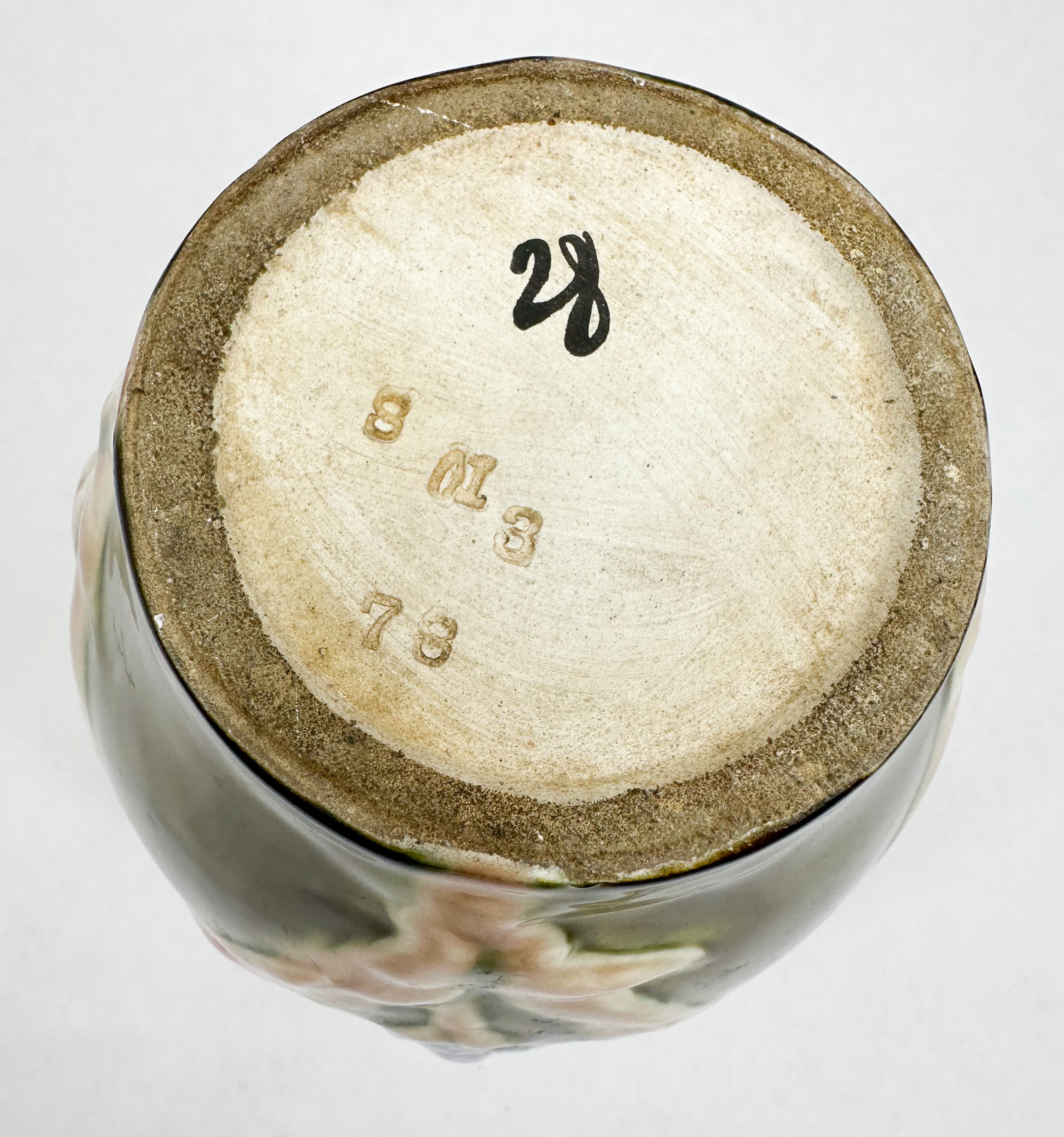 MAJOLICA IRIS VASE