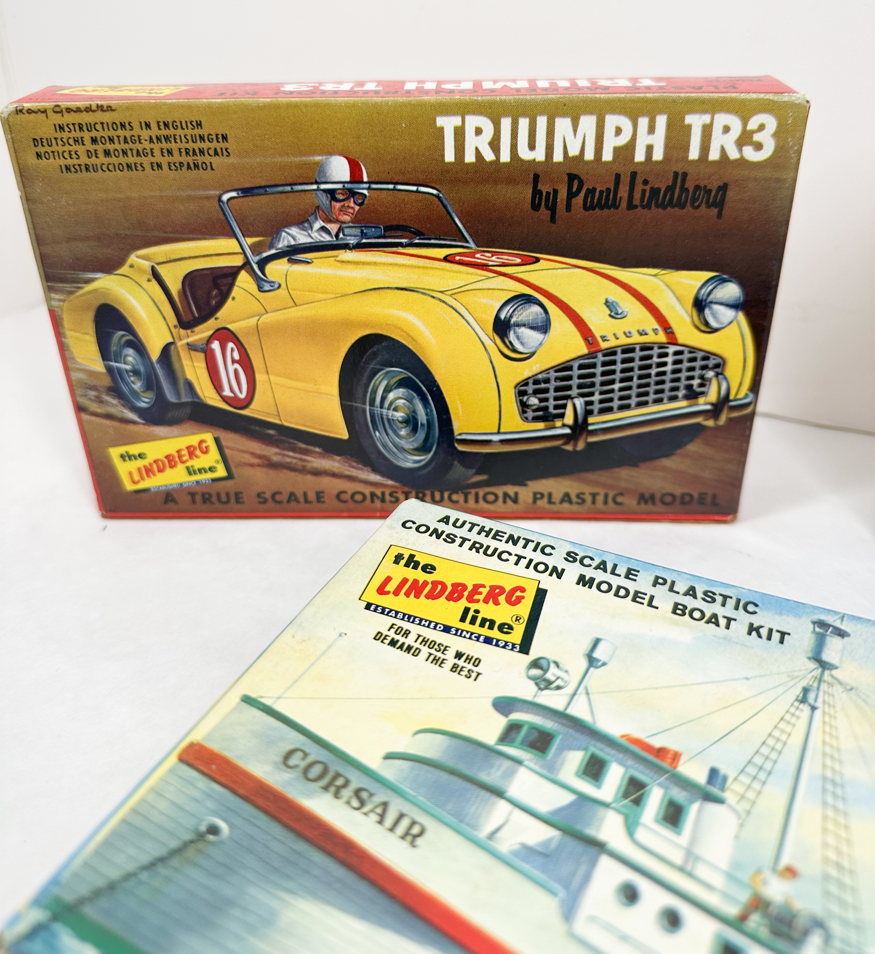 LINDBERG THREE PLASTIC MODEL KITS, 1960S