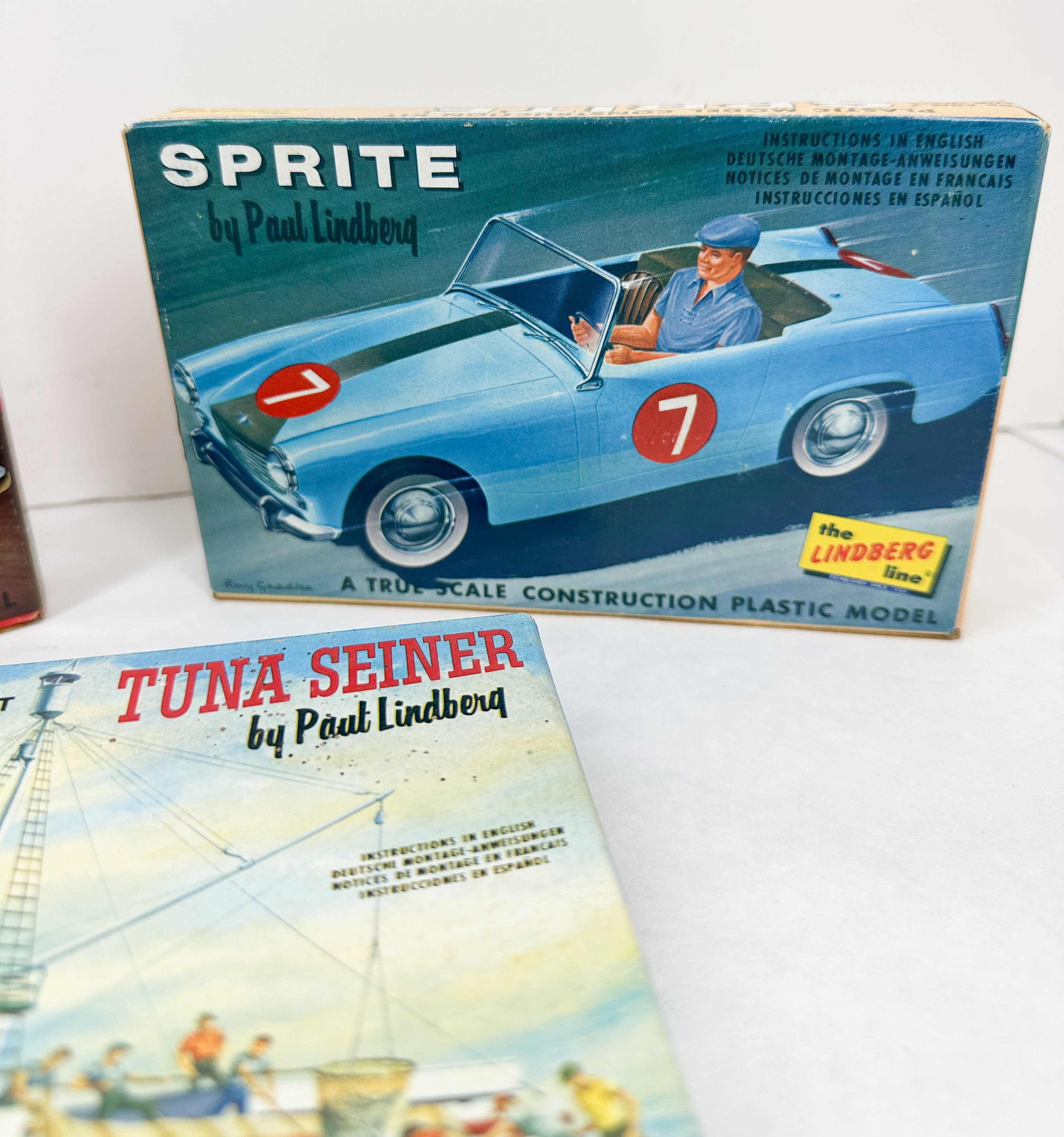 LINDBERG THREE PLASTIC MODEL KITS, 1960S