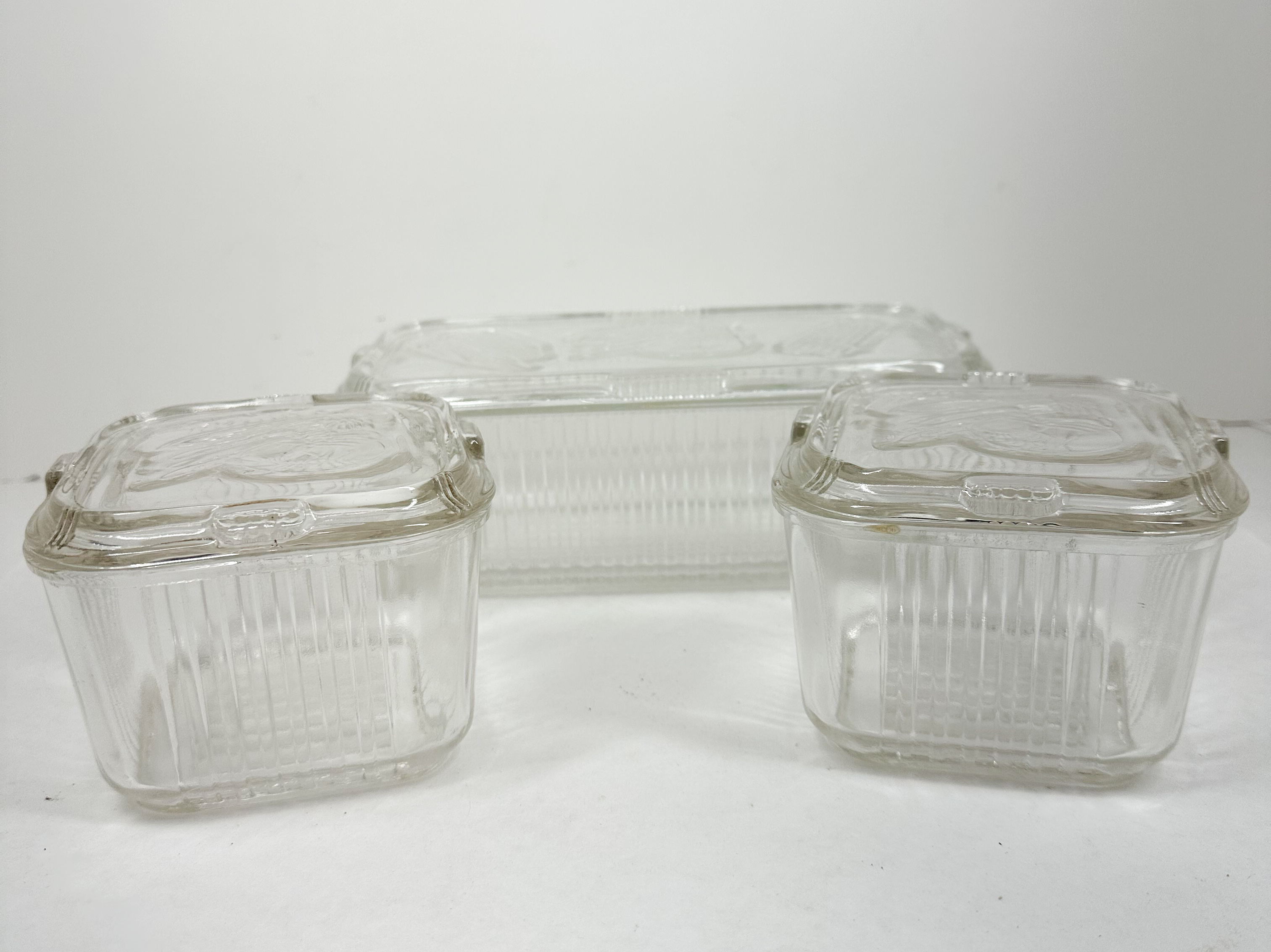HAZEL-ATLAS GLASS REFRIGERATOR DISHES