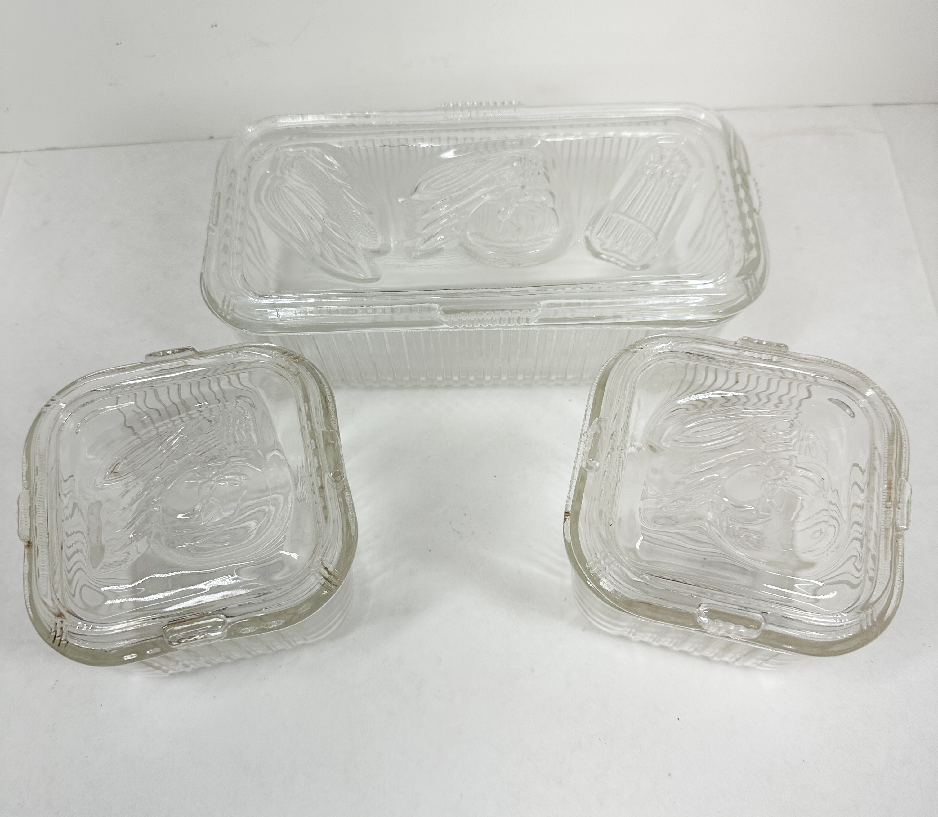 HAZEL-ATLAS GLASS REFRIGERATOR DISHES