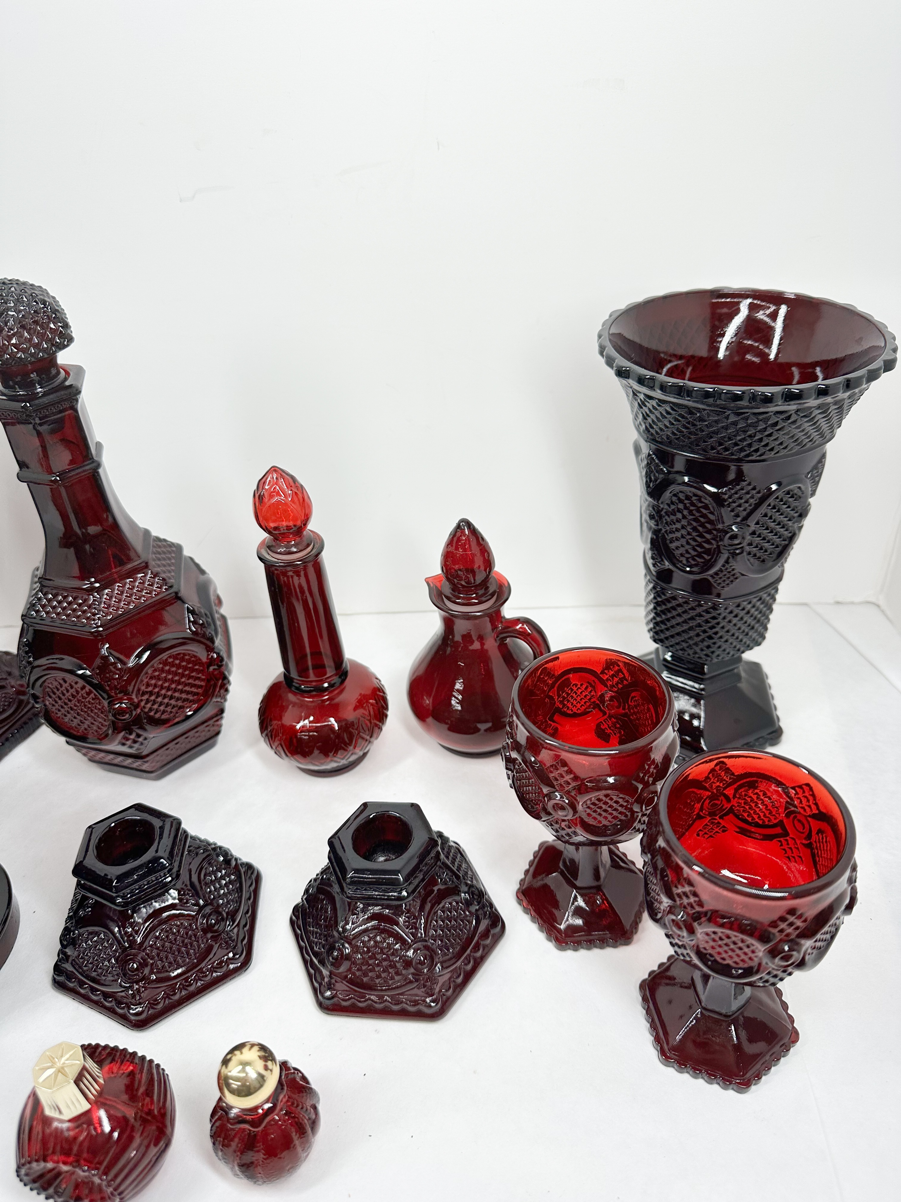 AVON RUBY GLASS COLLECTION, 20TH CENTURY