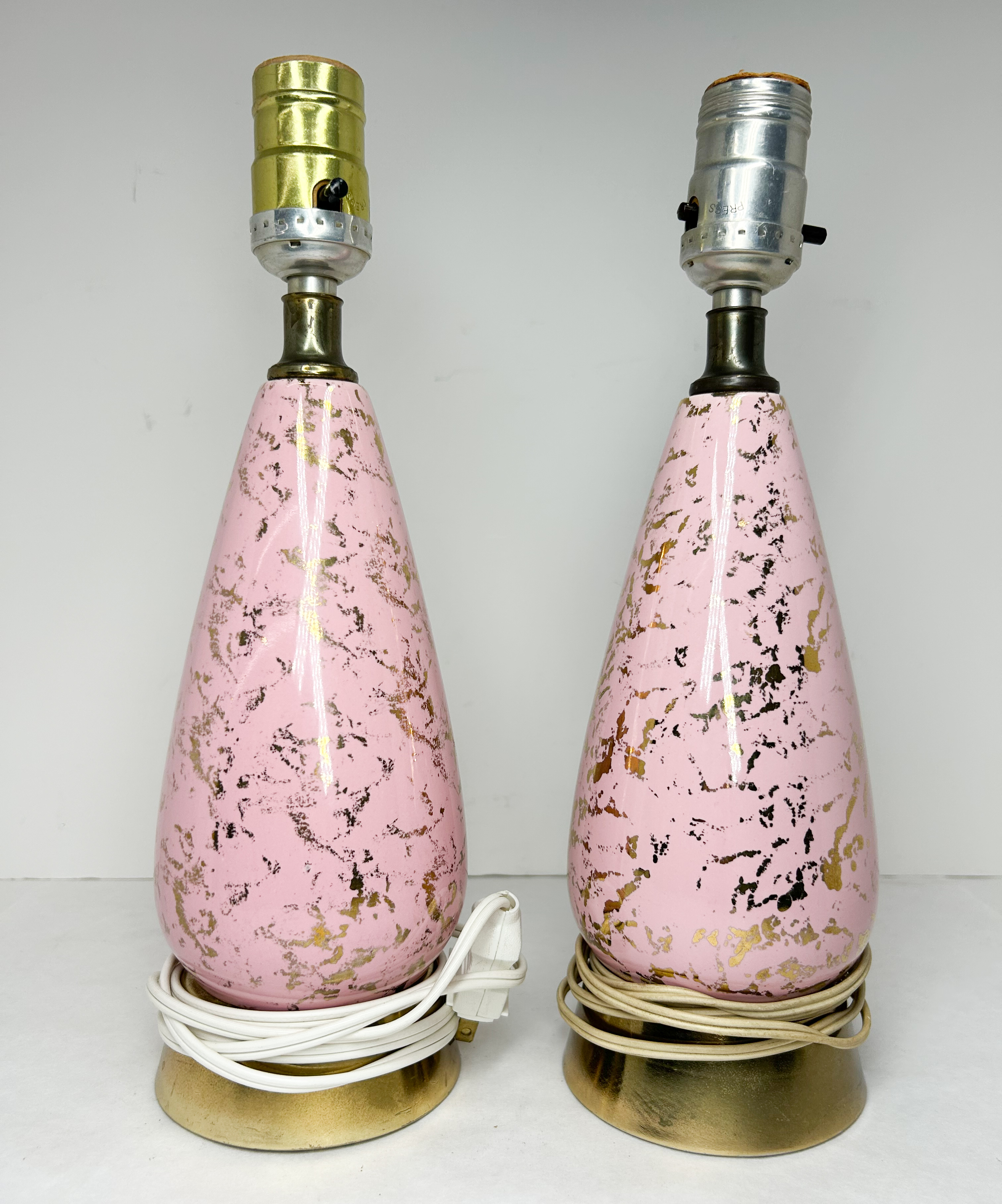 PAIR OF MID-CENTURY CERAMIC LAMPS
