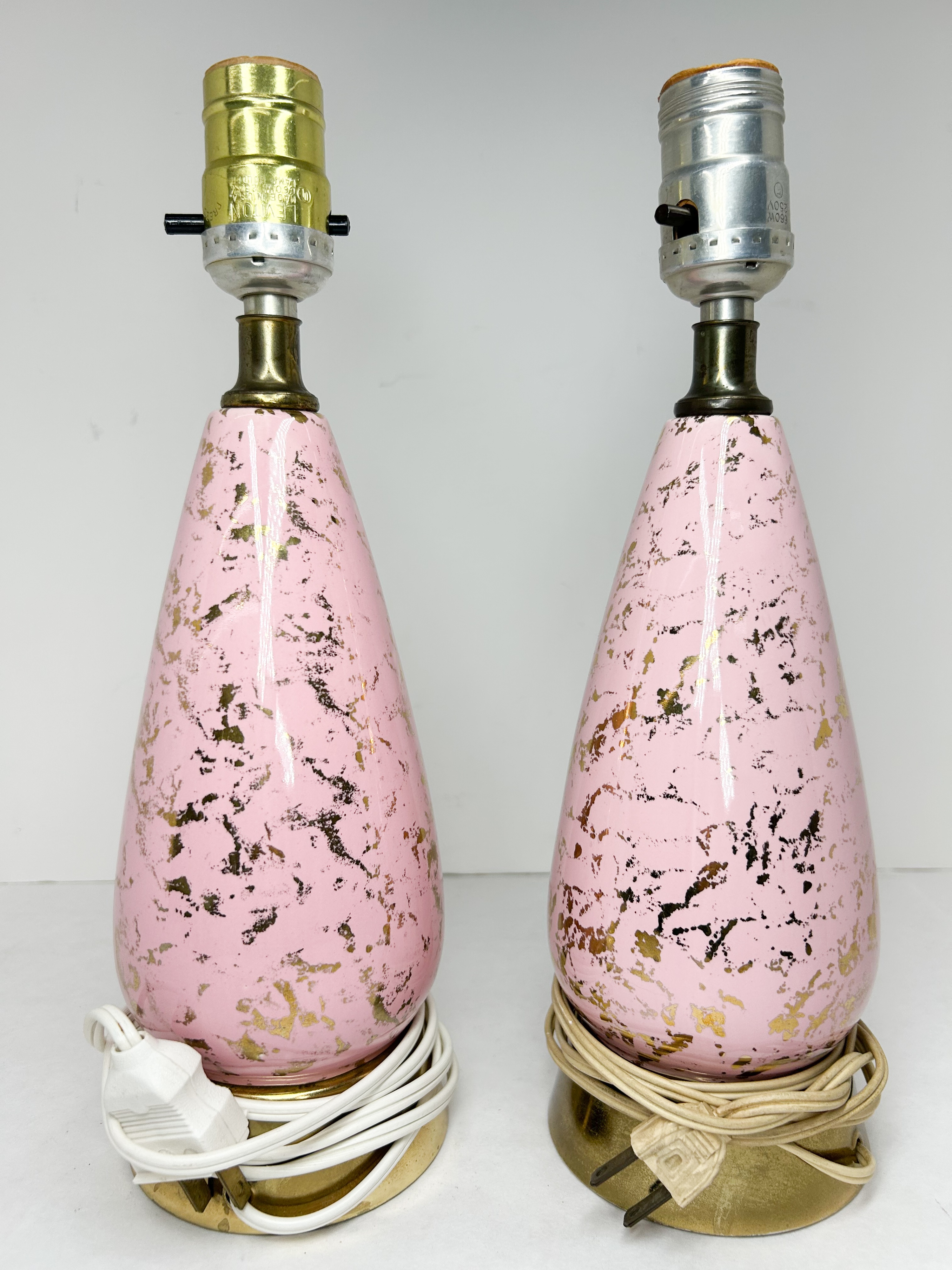 PAIR OF MID-CENTURY CERAMIC LAMPS