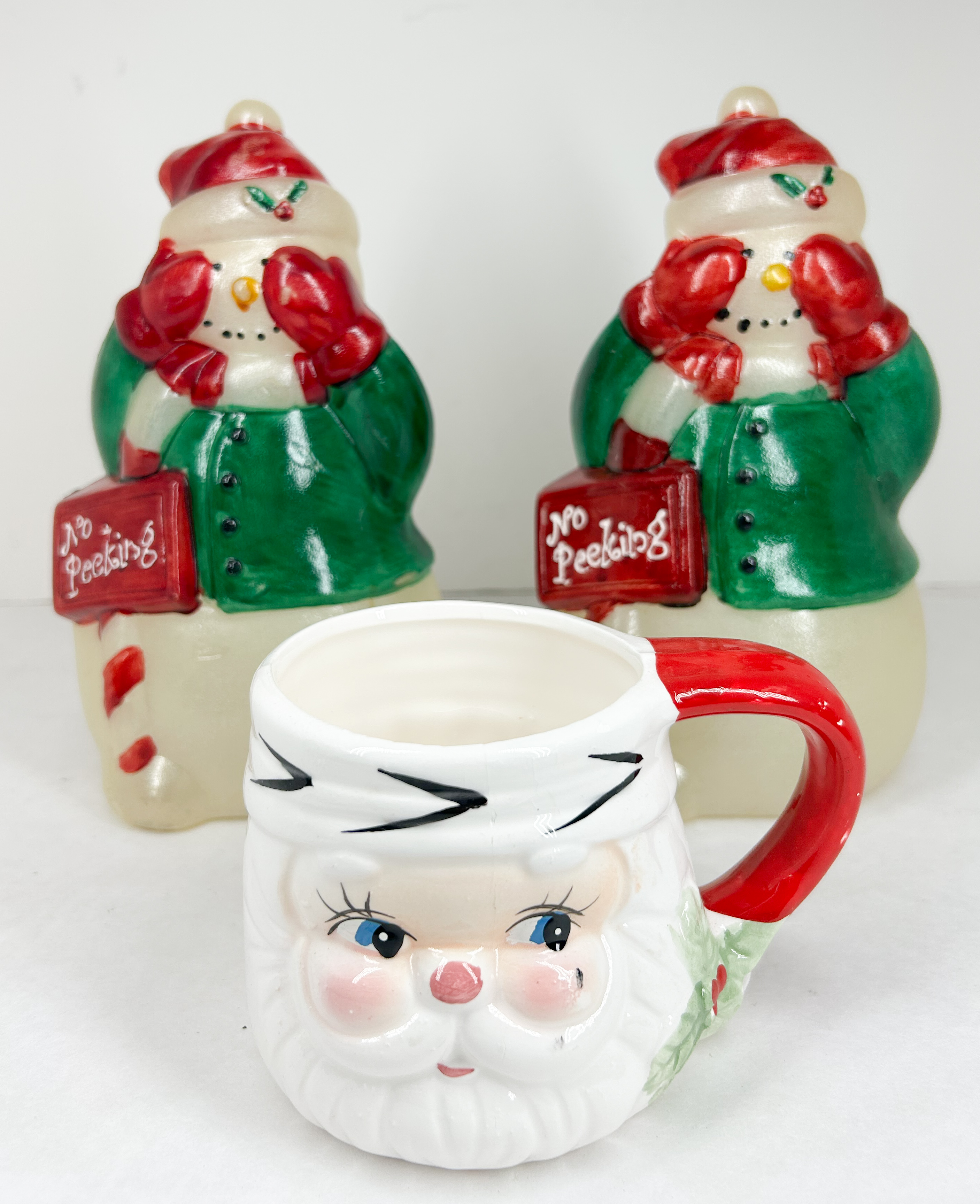 TRIO OF VINTAGE HOLIDAY FIGURALS