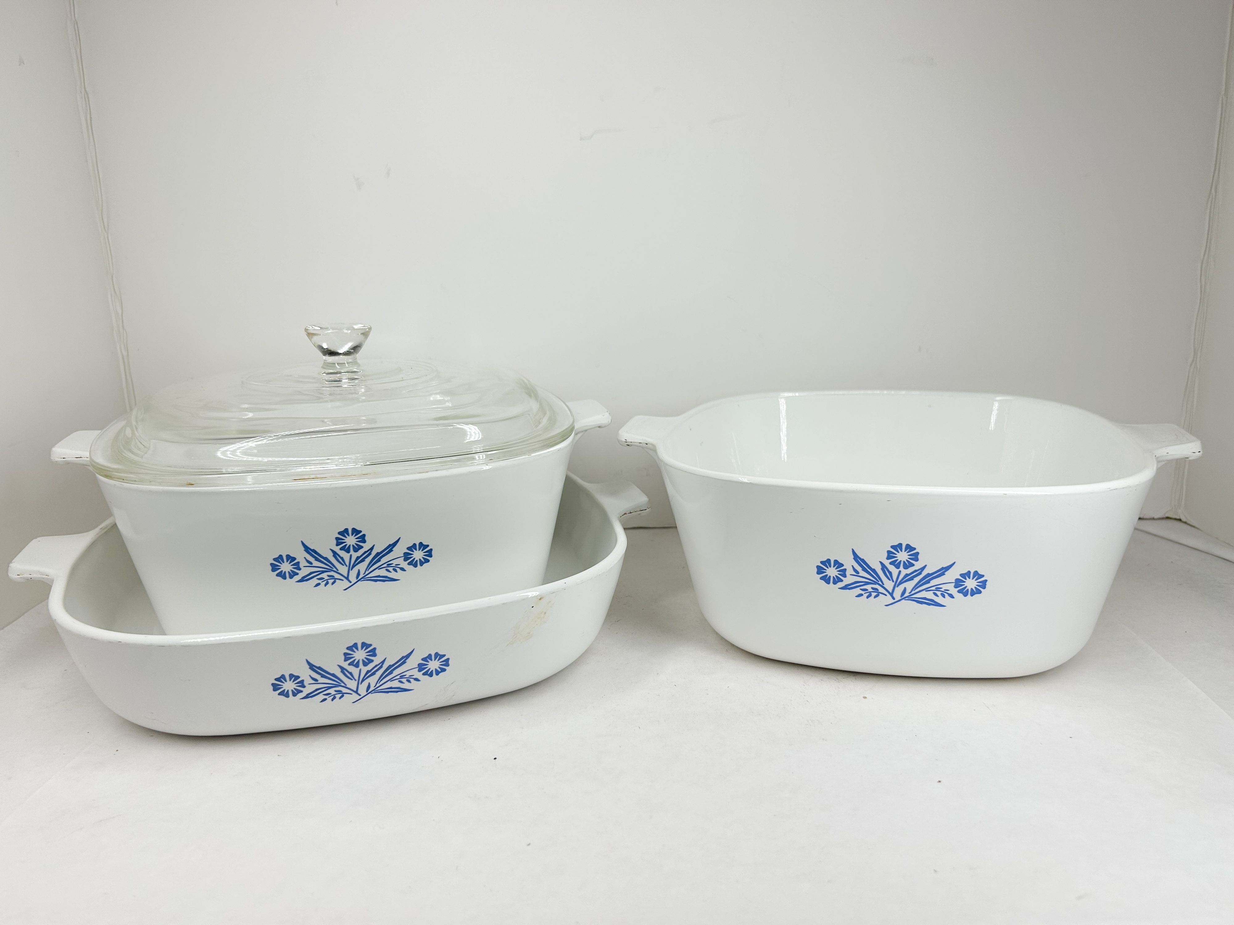 CORNING WARE BLUE CORNFLOWER PYROCERAM SET