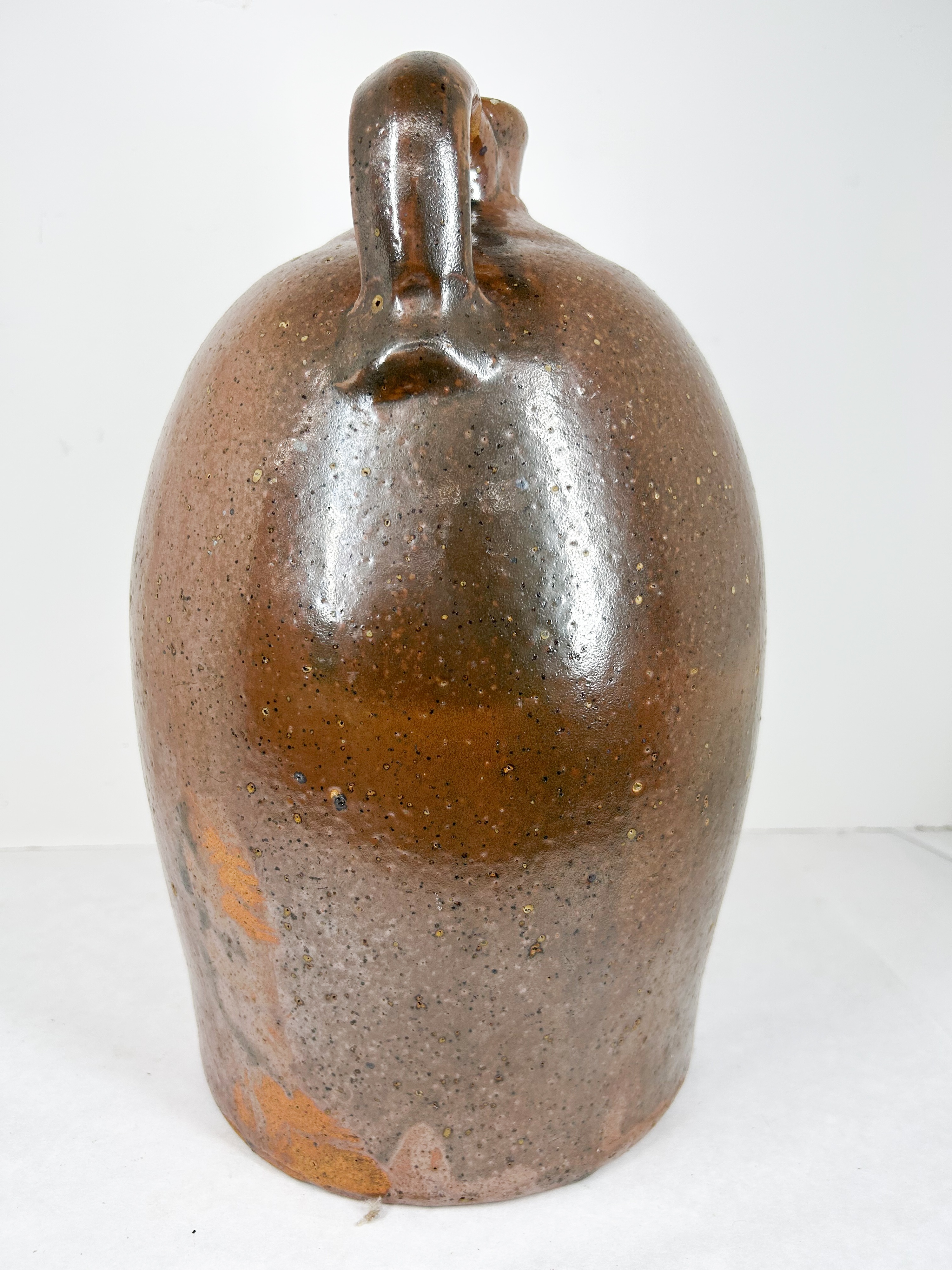 AMERICAN STONEWARE ALKALINE-GLAZED OVOID JUG