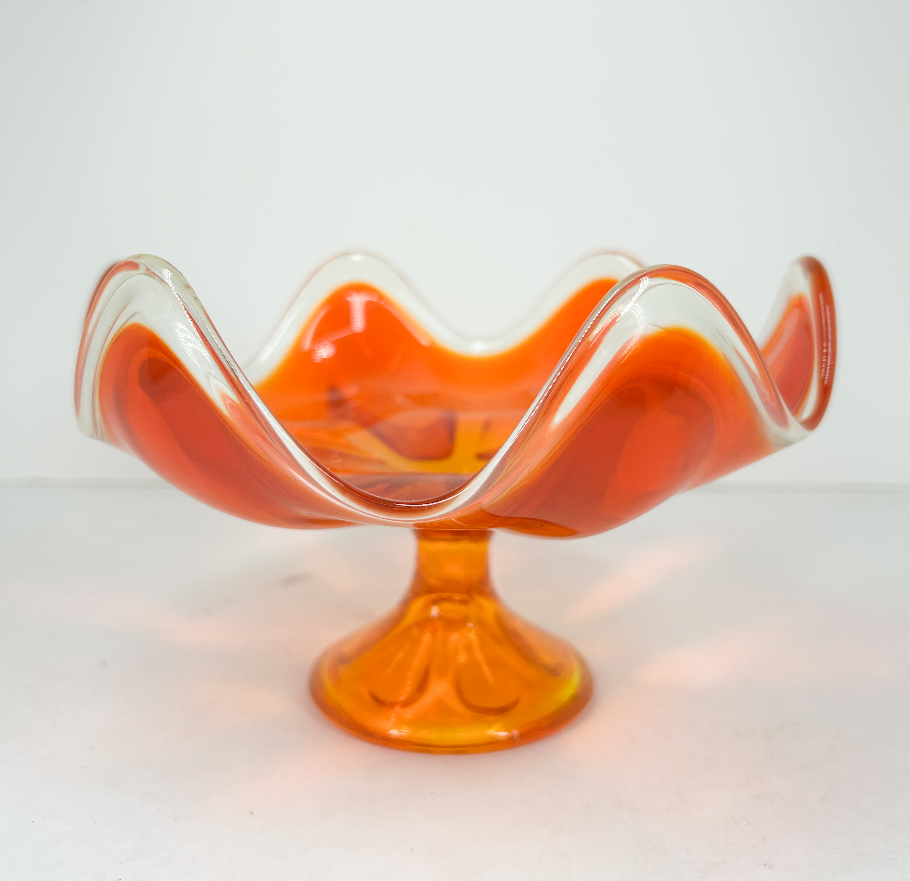 MCM ORANGE CASED ART GLASS BOWL