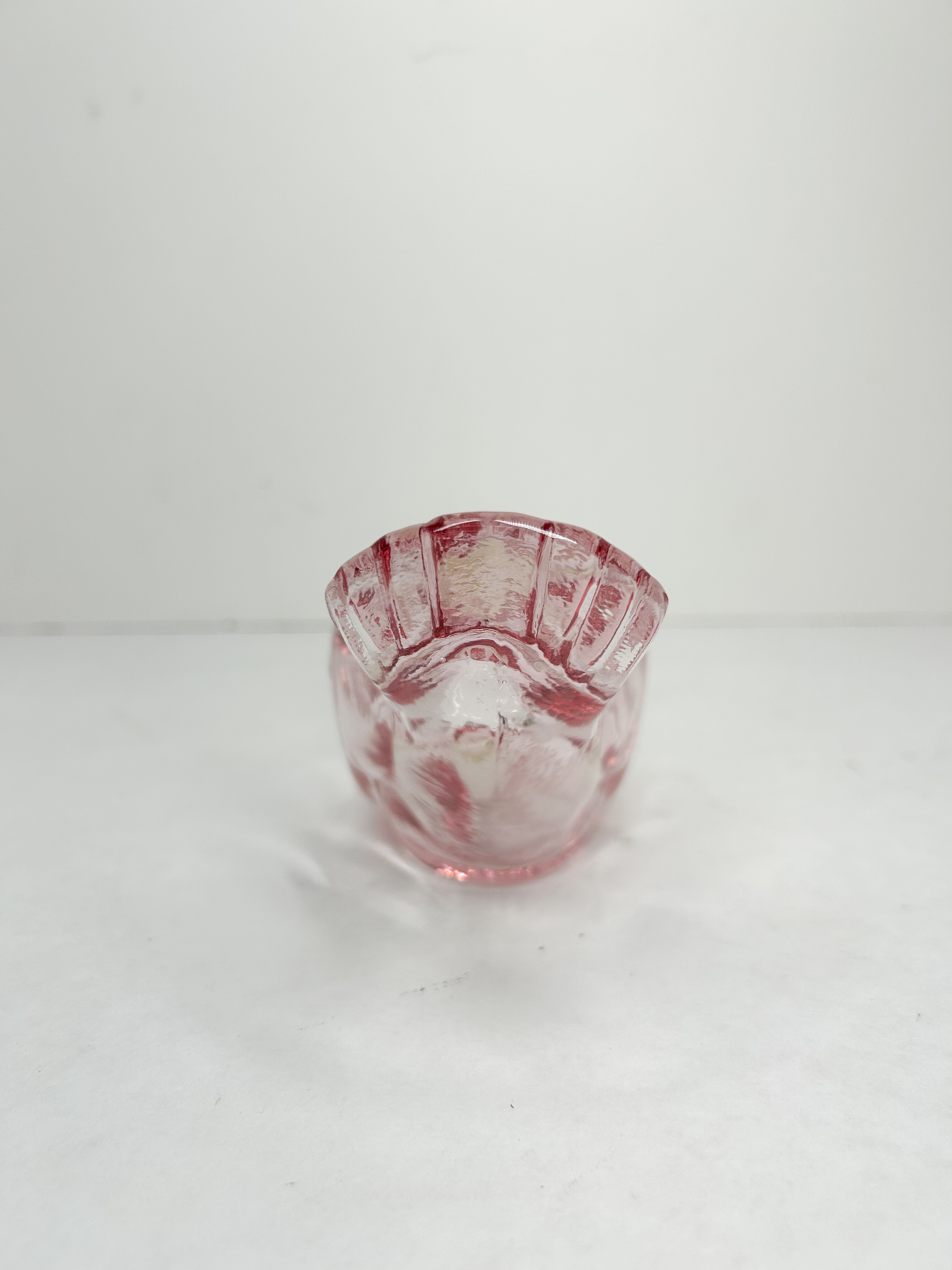 PINK GLASS BIRD VOTIVE HOLDER