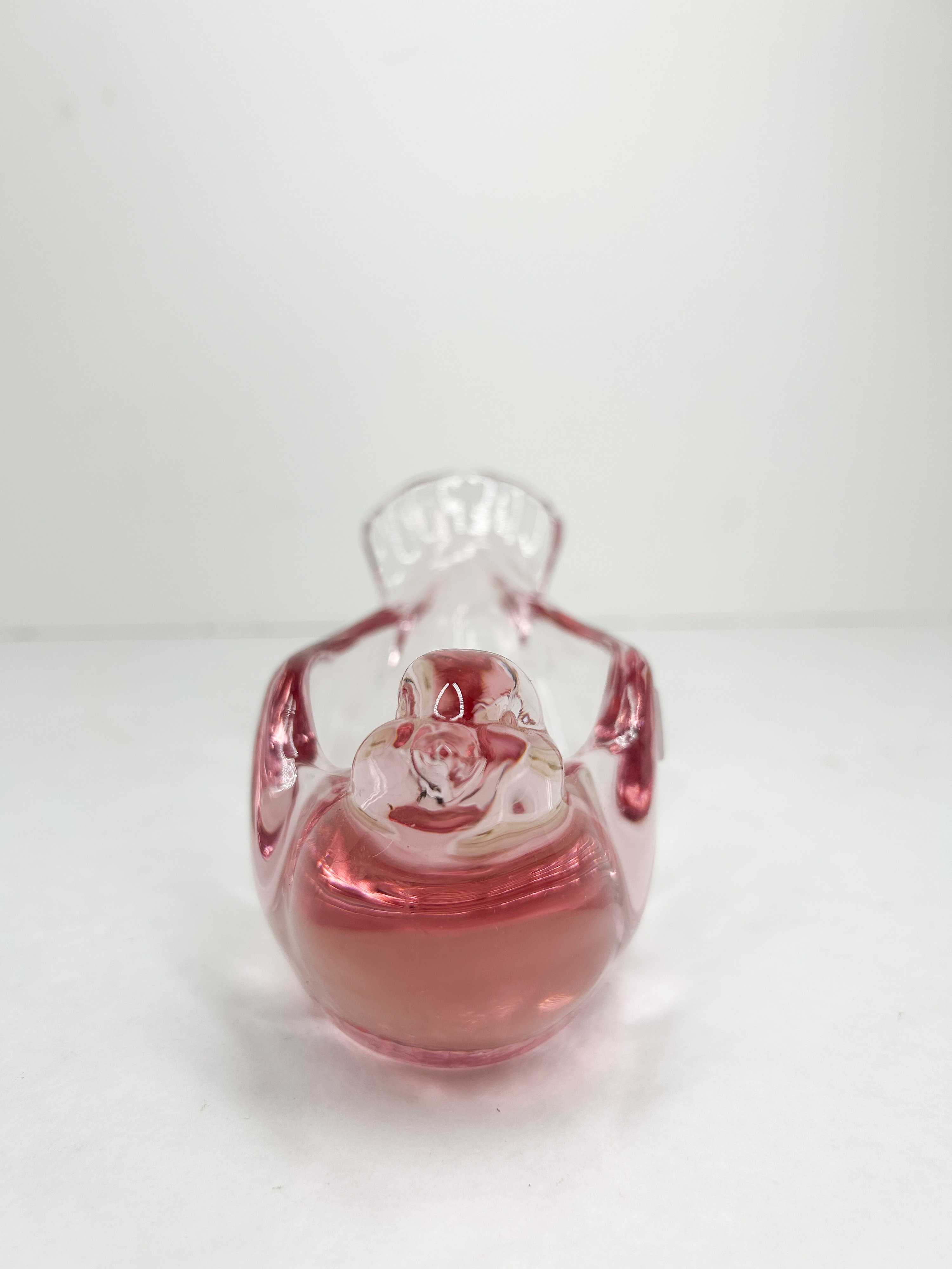 PINK GLASS BIRD VOTIVE HOLDER