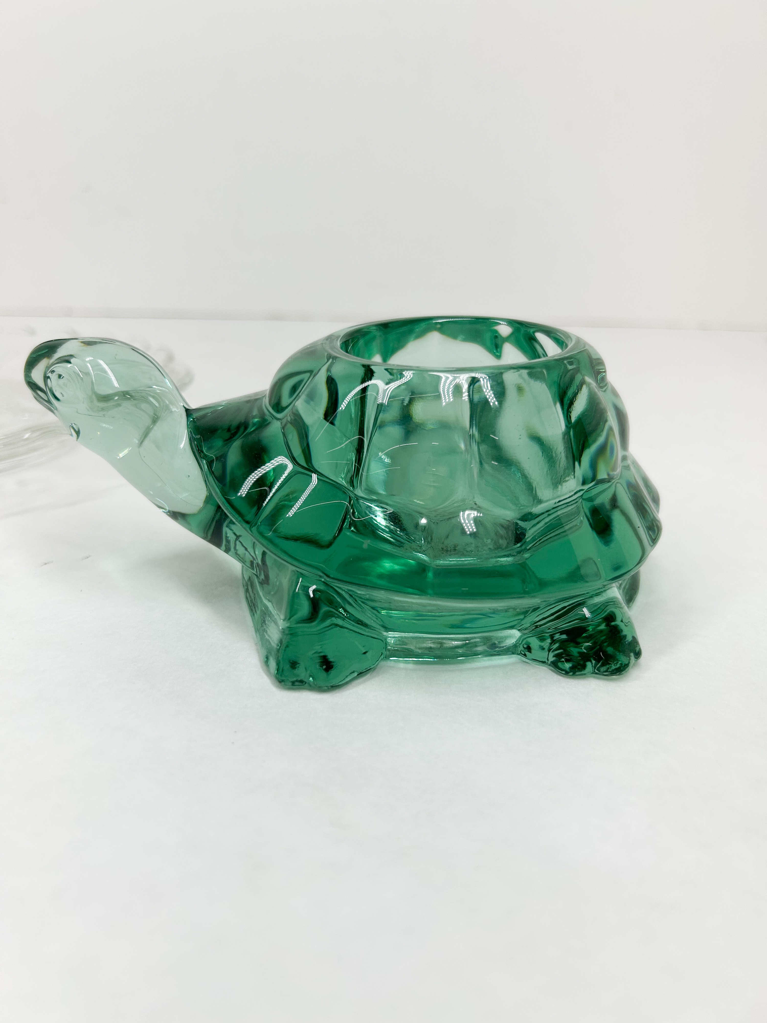 TWO PIECES OF PRESSED GLASS, 1976 AND LATER