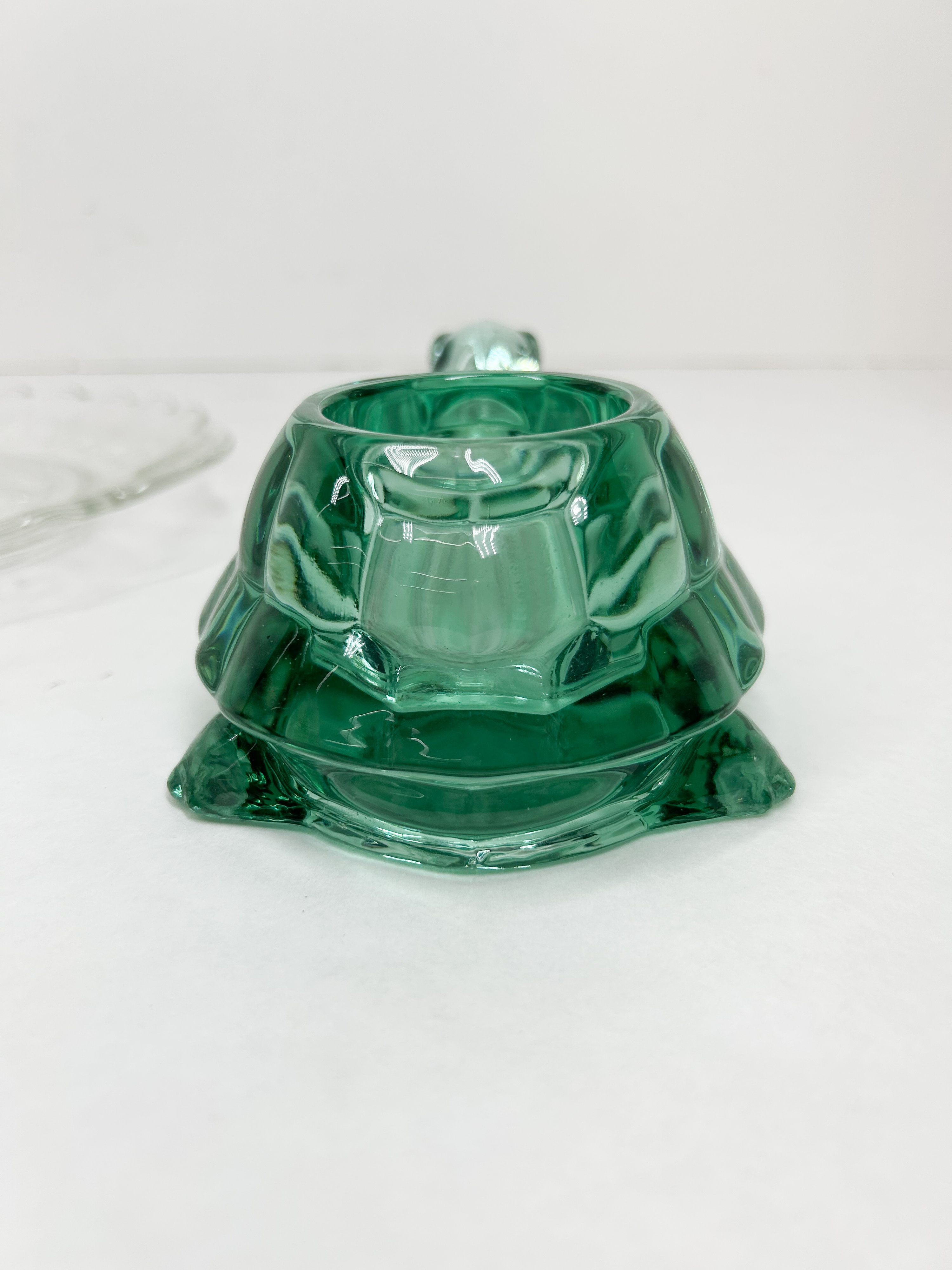 TWO PIECES OF PRESSED GLASS, 1976 AND LATER