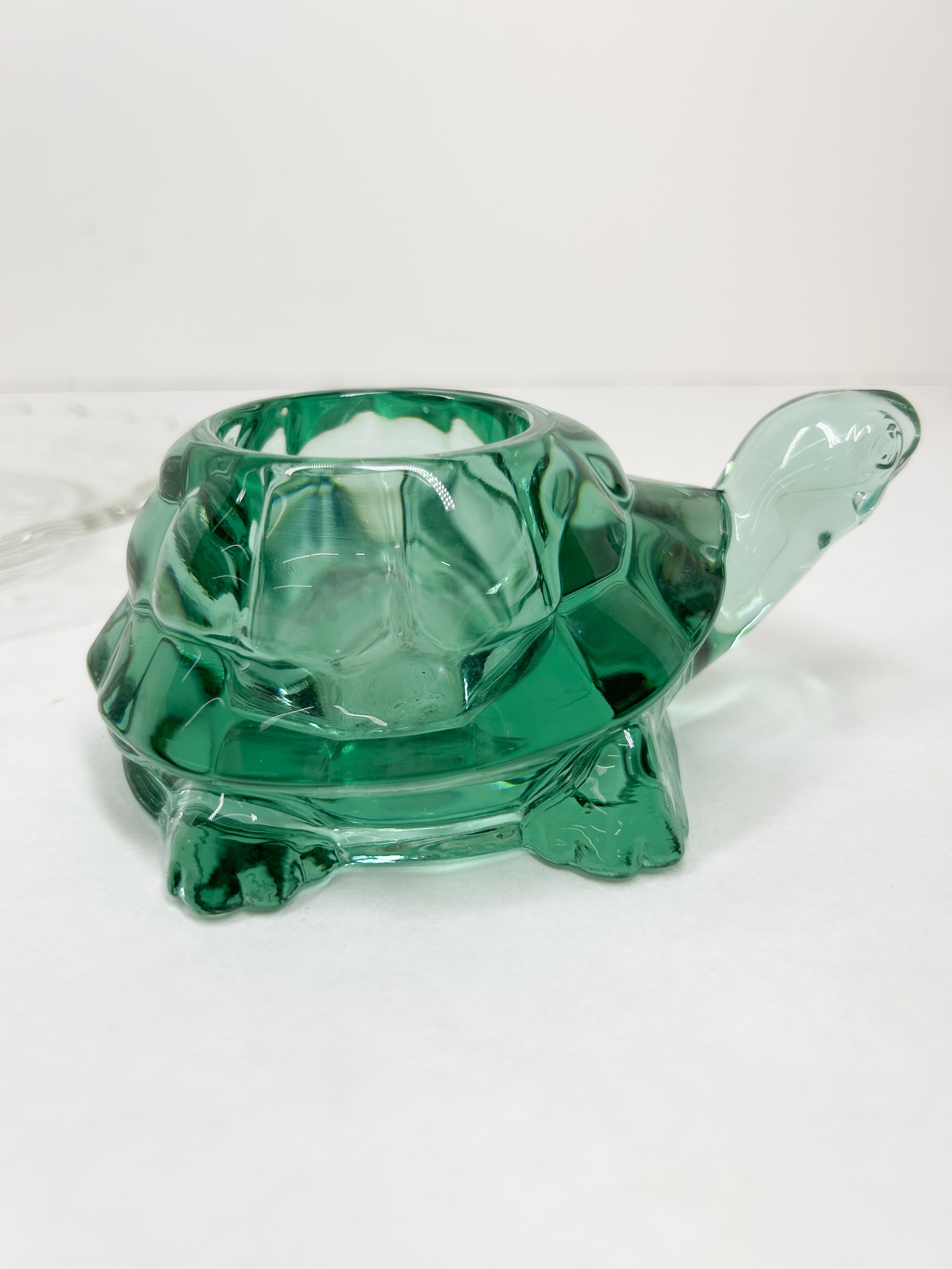 TWO PIECES OF PRESSED GLASS, 1976 AND LATER