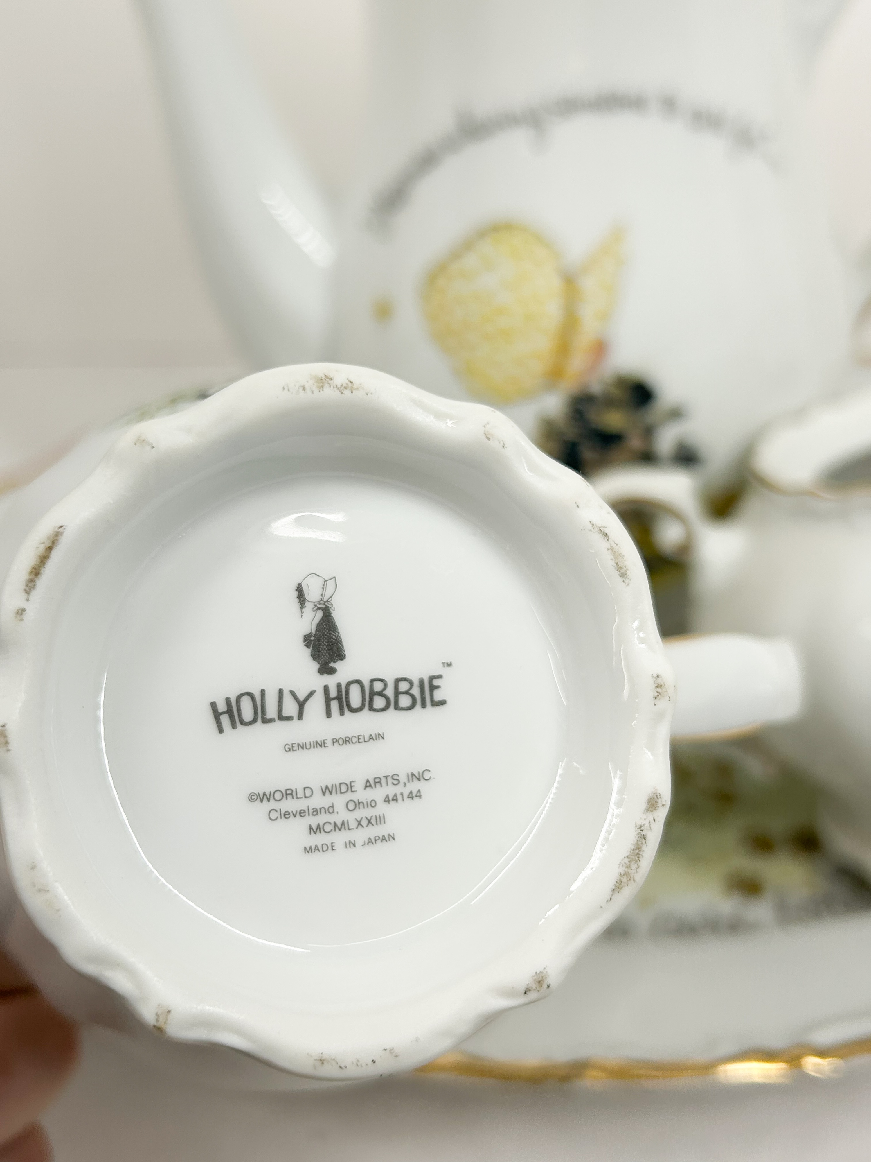 HOLLY HOBBIE PORCELAIN TEA SET 1973
