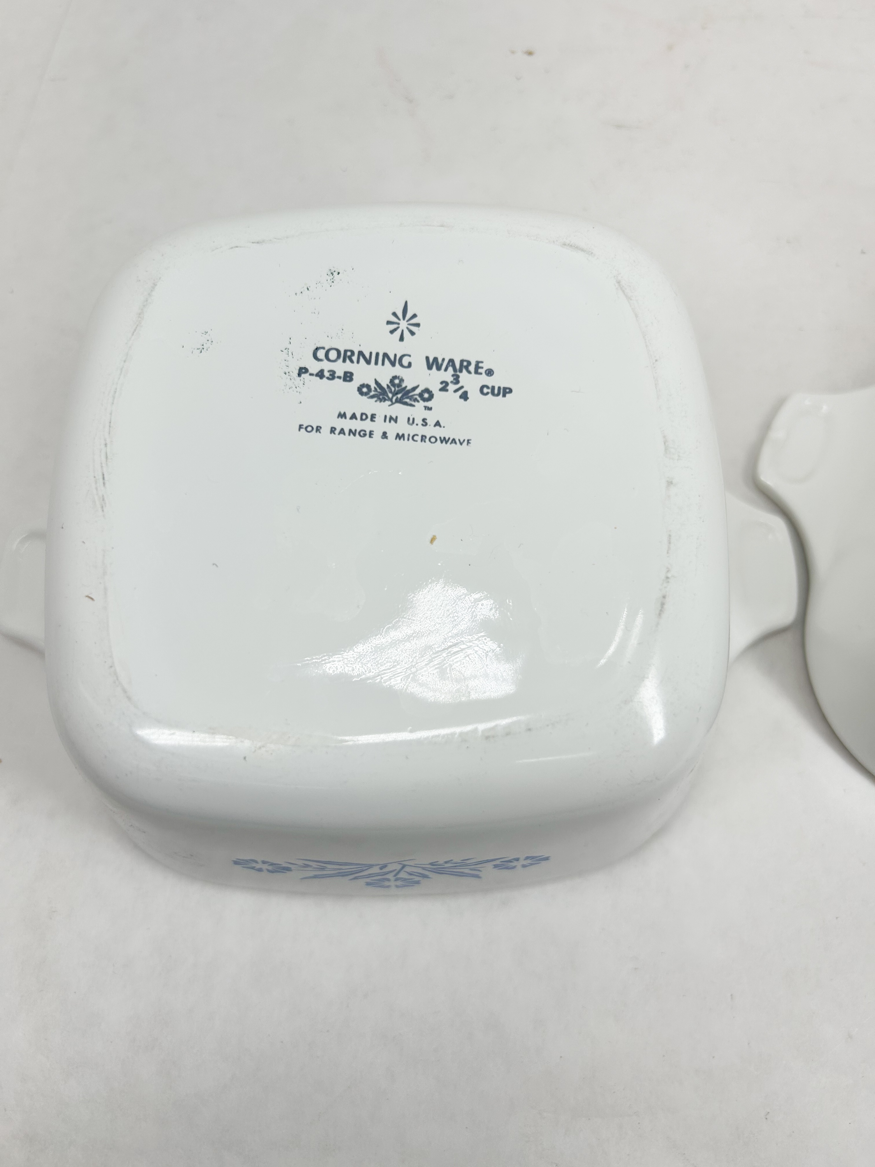 CORNING WARE CORNFLOWER GLASS CASSEROLES, VINTAGE