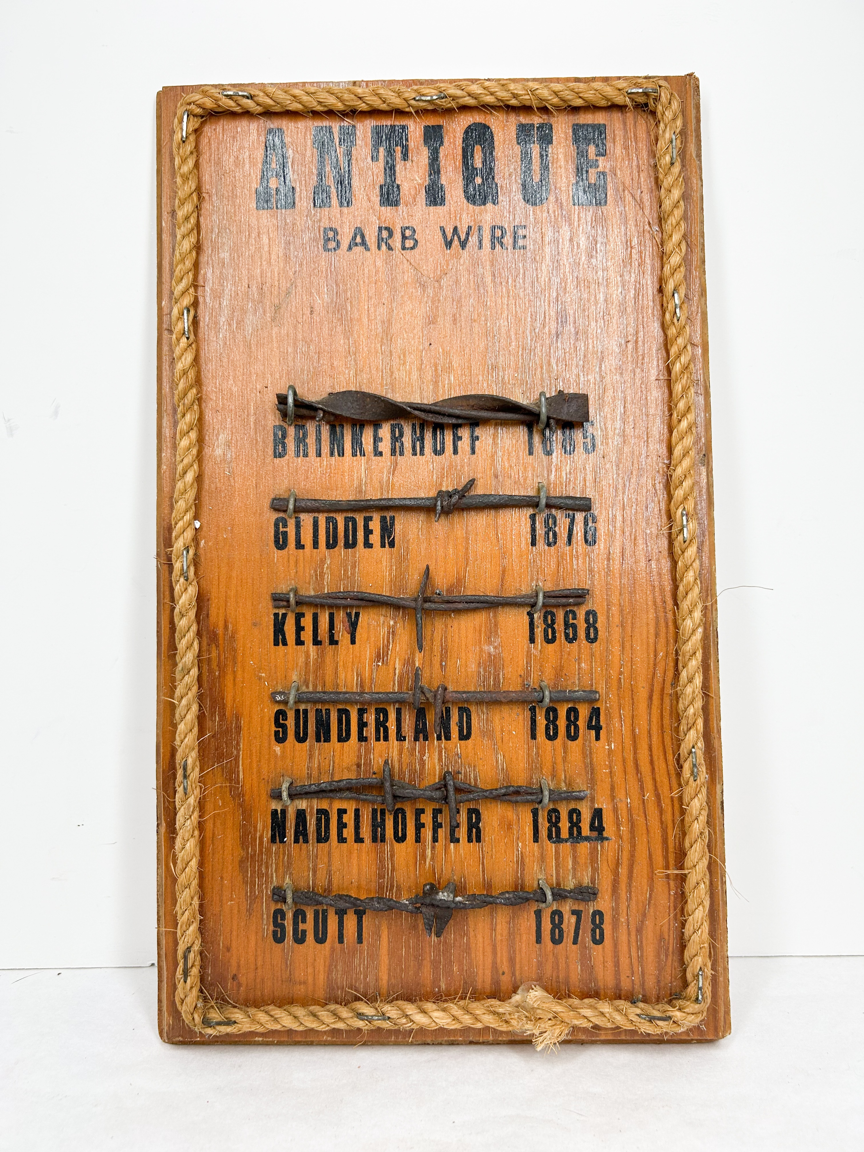 AMOS CROUCH BARBED WIRE DISPLAY, VINTAGE