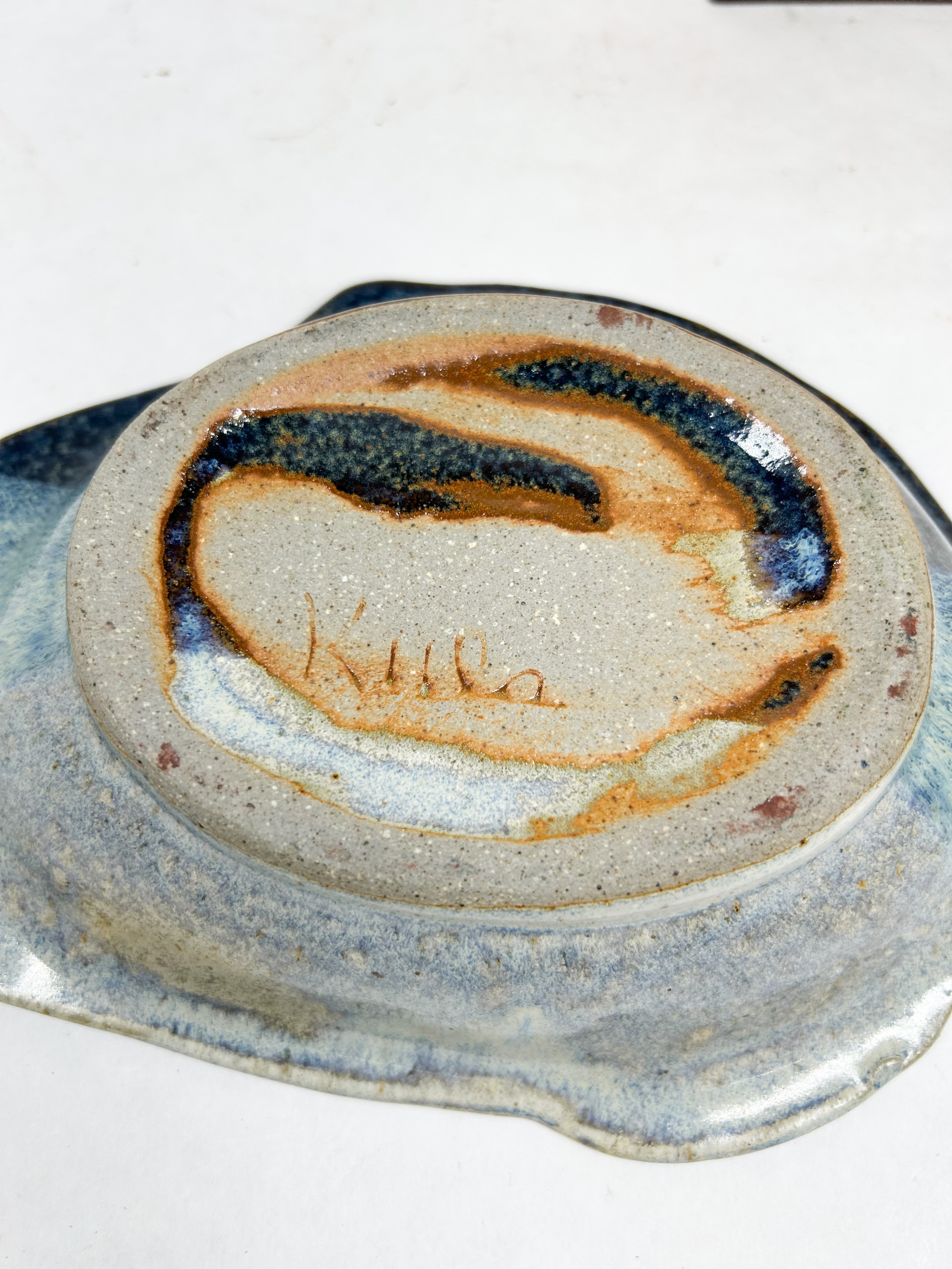KUHA STUDIO POTTERY DISH AND MODEL SHIP