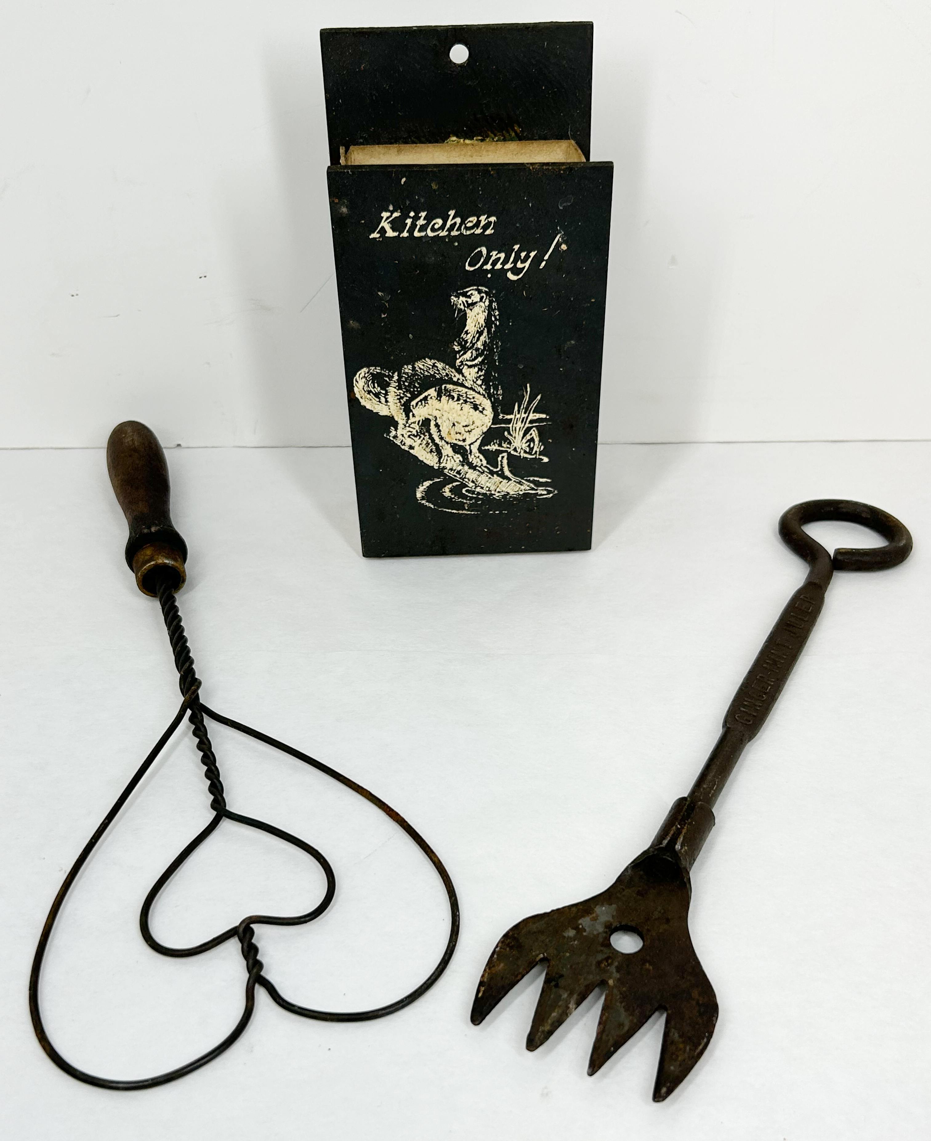 TRIO OF VINTAGE HOUSEHOLD UTENSILS