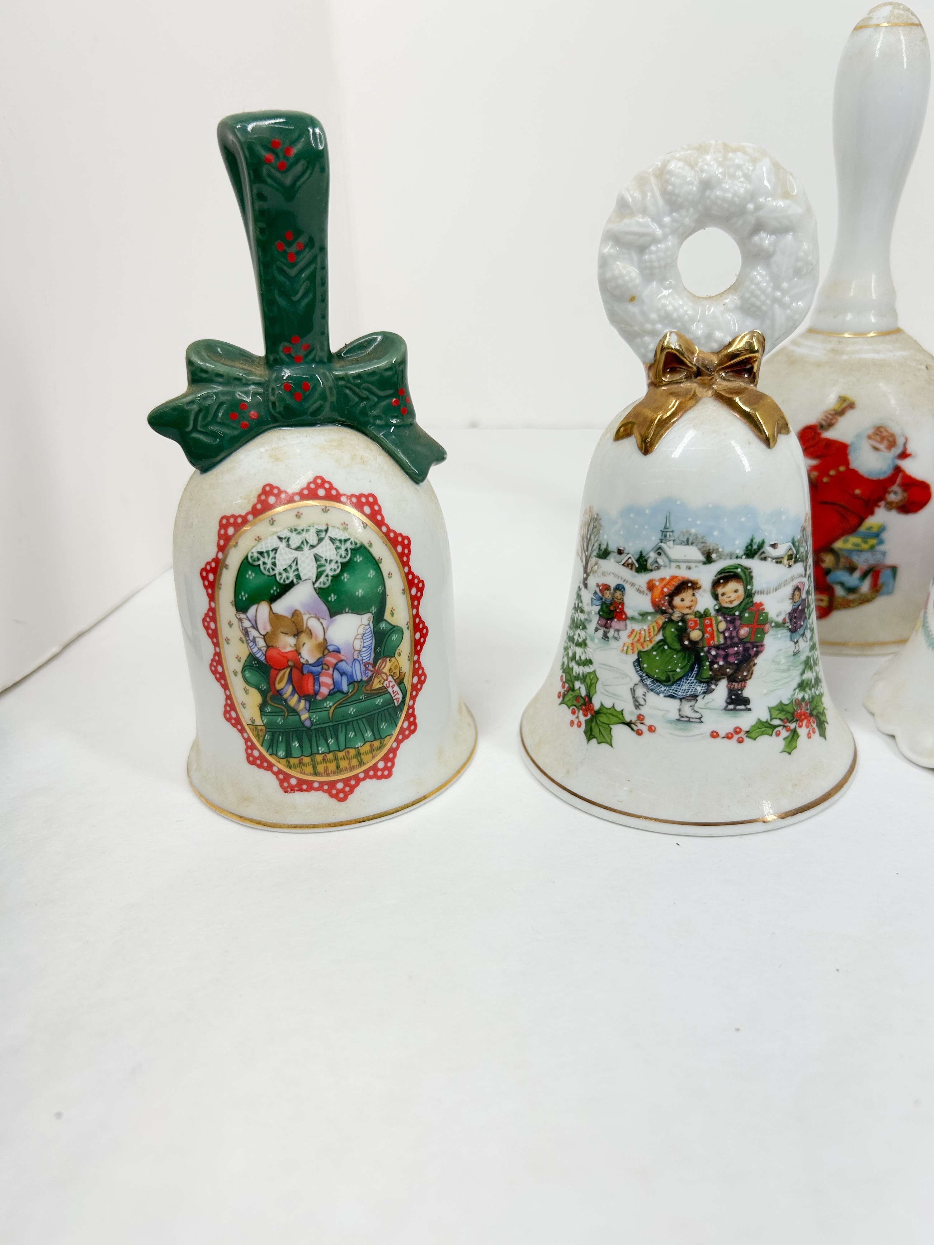 AVON AND PRECIOUS MOMENTS CERAMIC BELLS