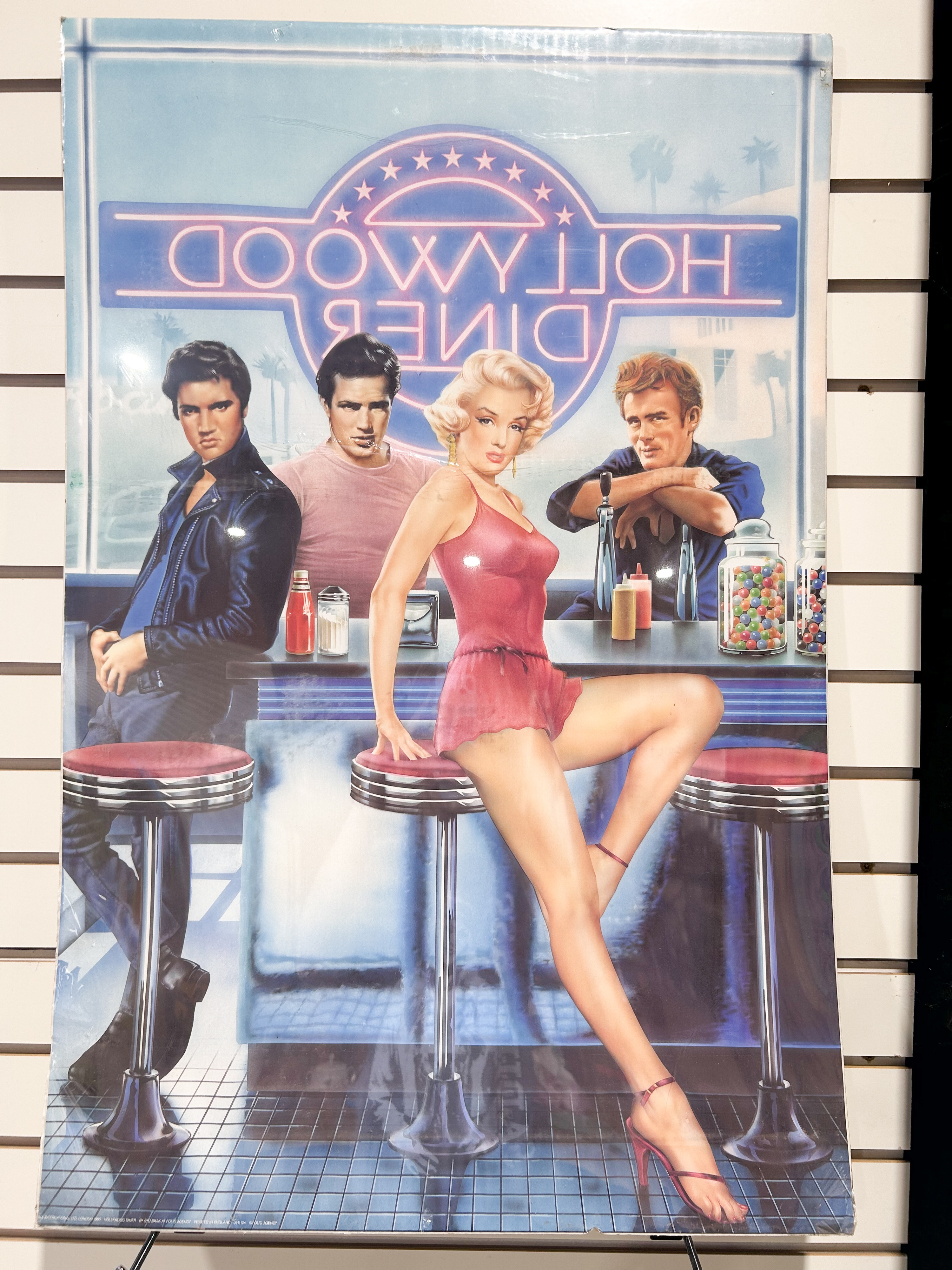 DOUGLAS HOLLYWOOD DINER LITHOGRAPHIC POSTER, 1990