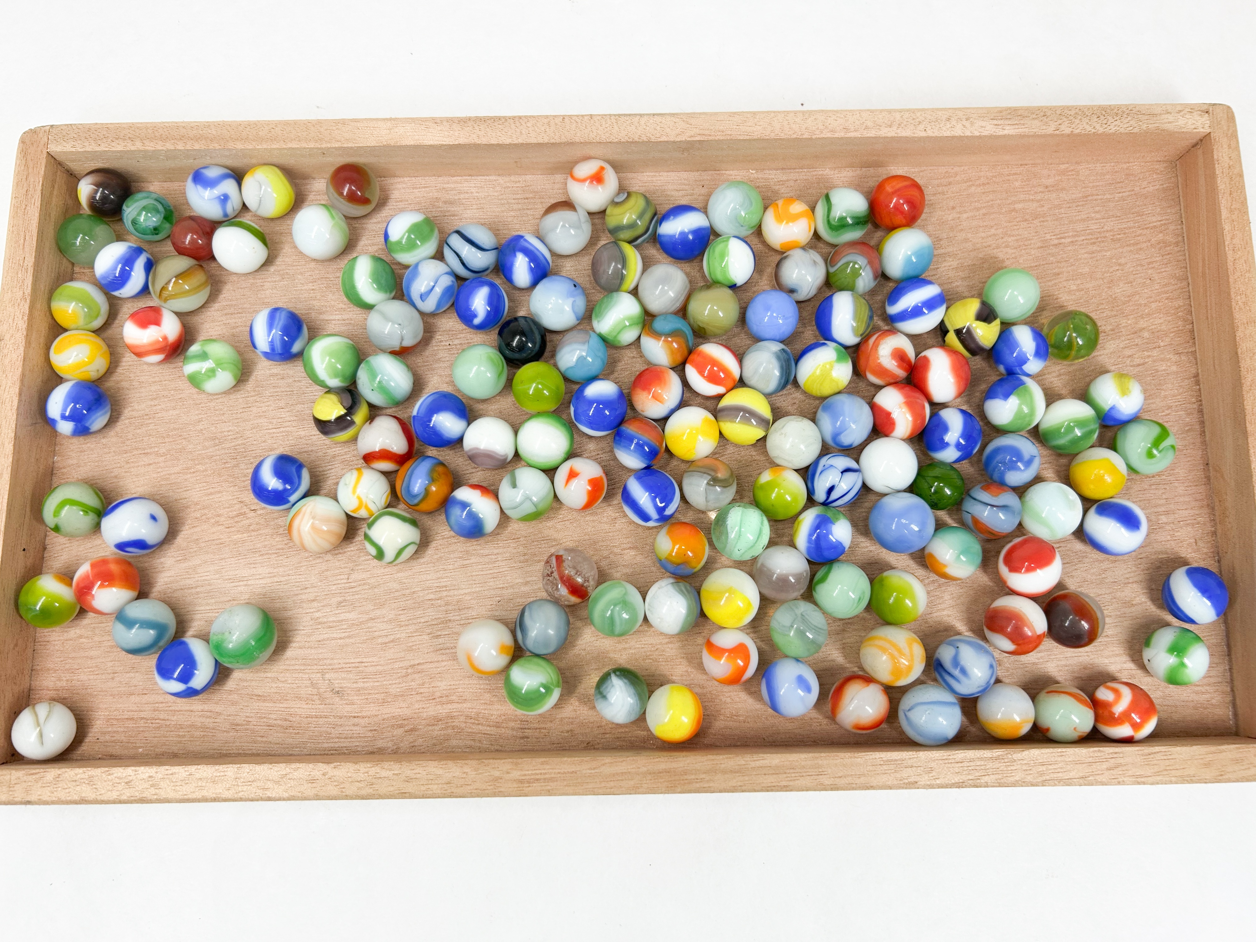COLLECTION OF GLASS MARBLES
