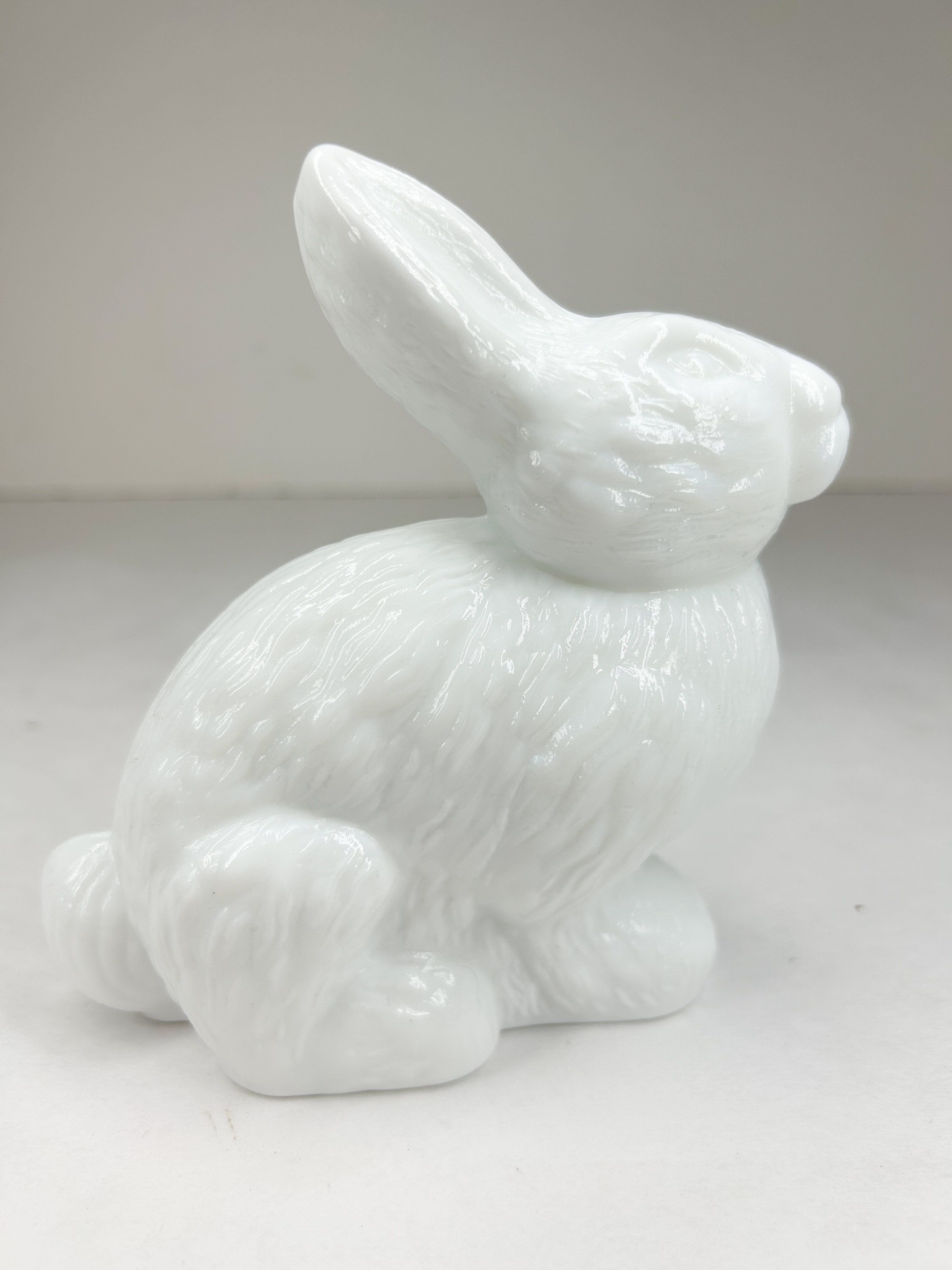 MOSSER MILK GLASS STANDING RABBIT