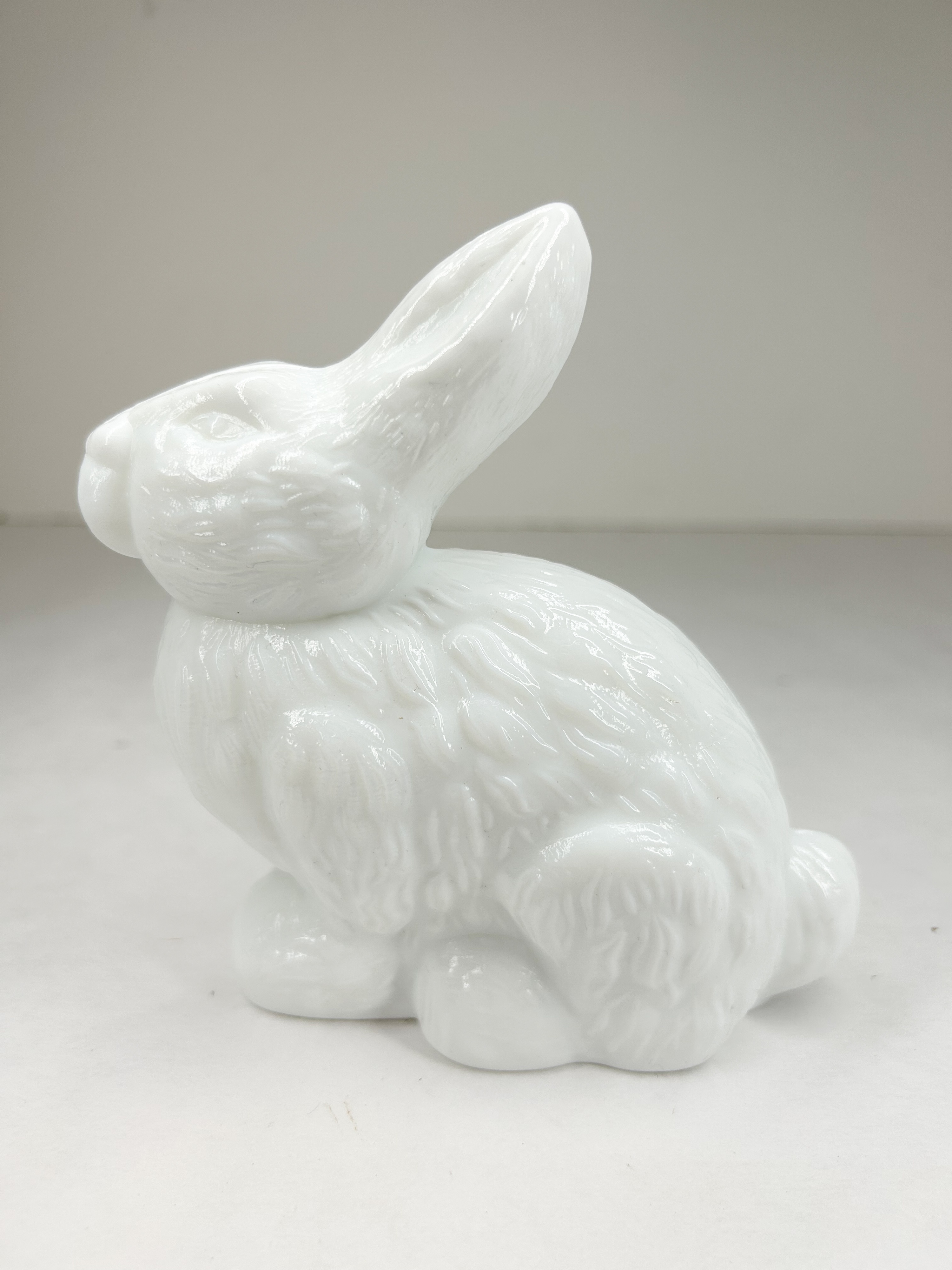 MOSSER MILK GLASS STANDING RABBIT