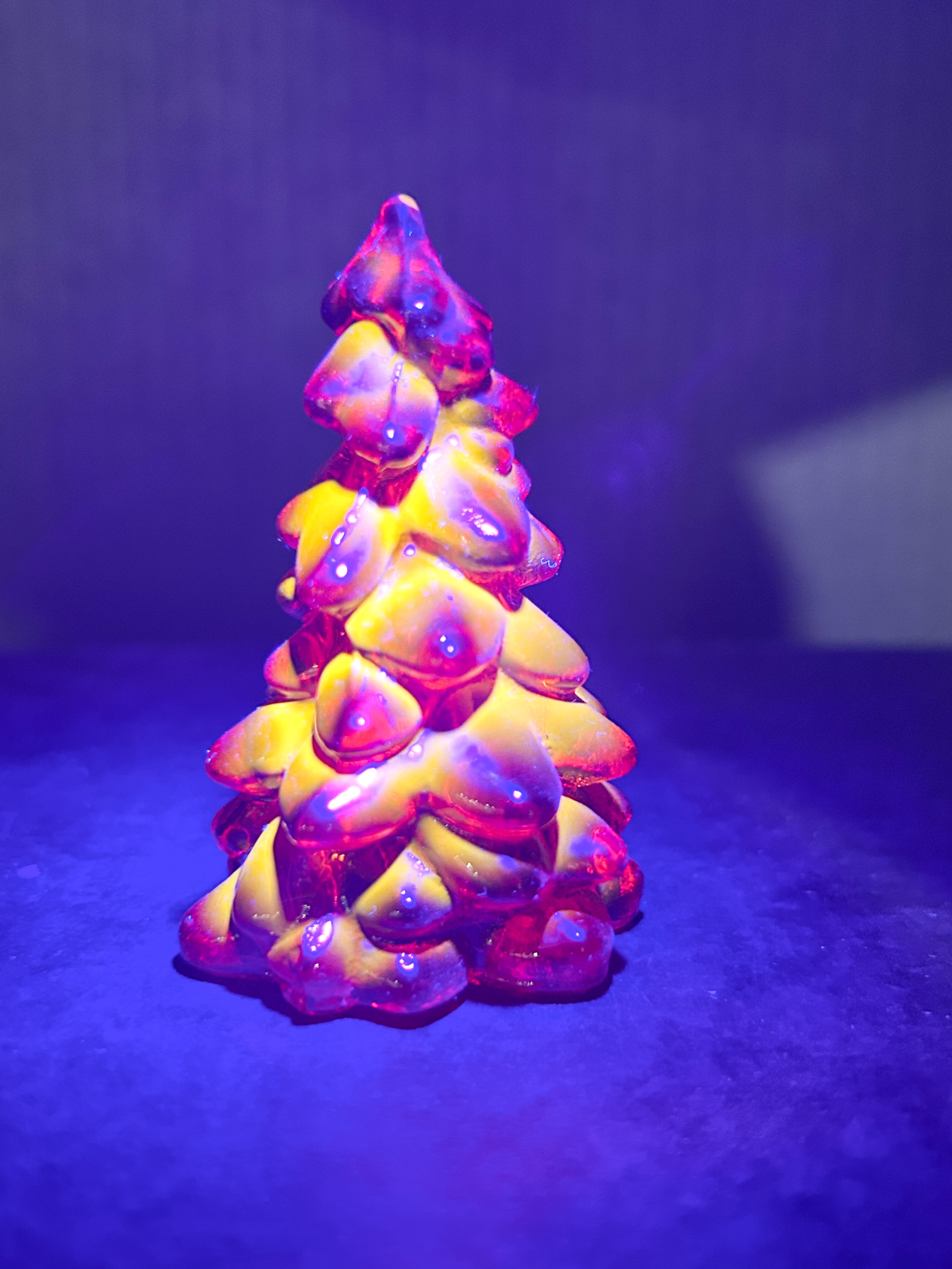 MOSSER TRIO OF GLASS CHRISTMAS TREES