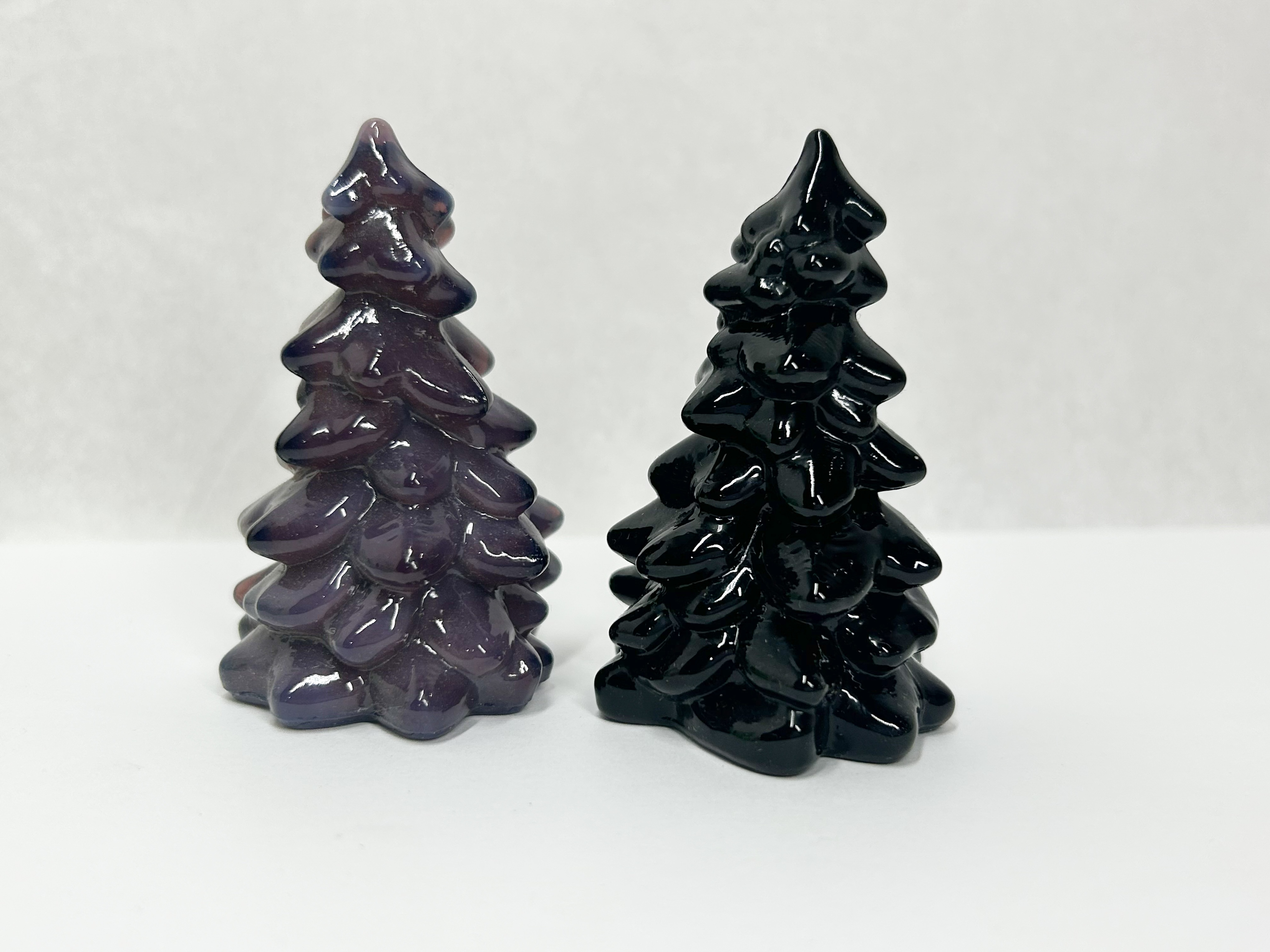 TWO MOSSER CHRISTMAS TREES