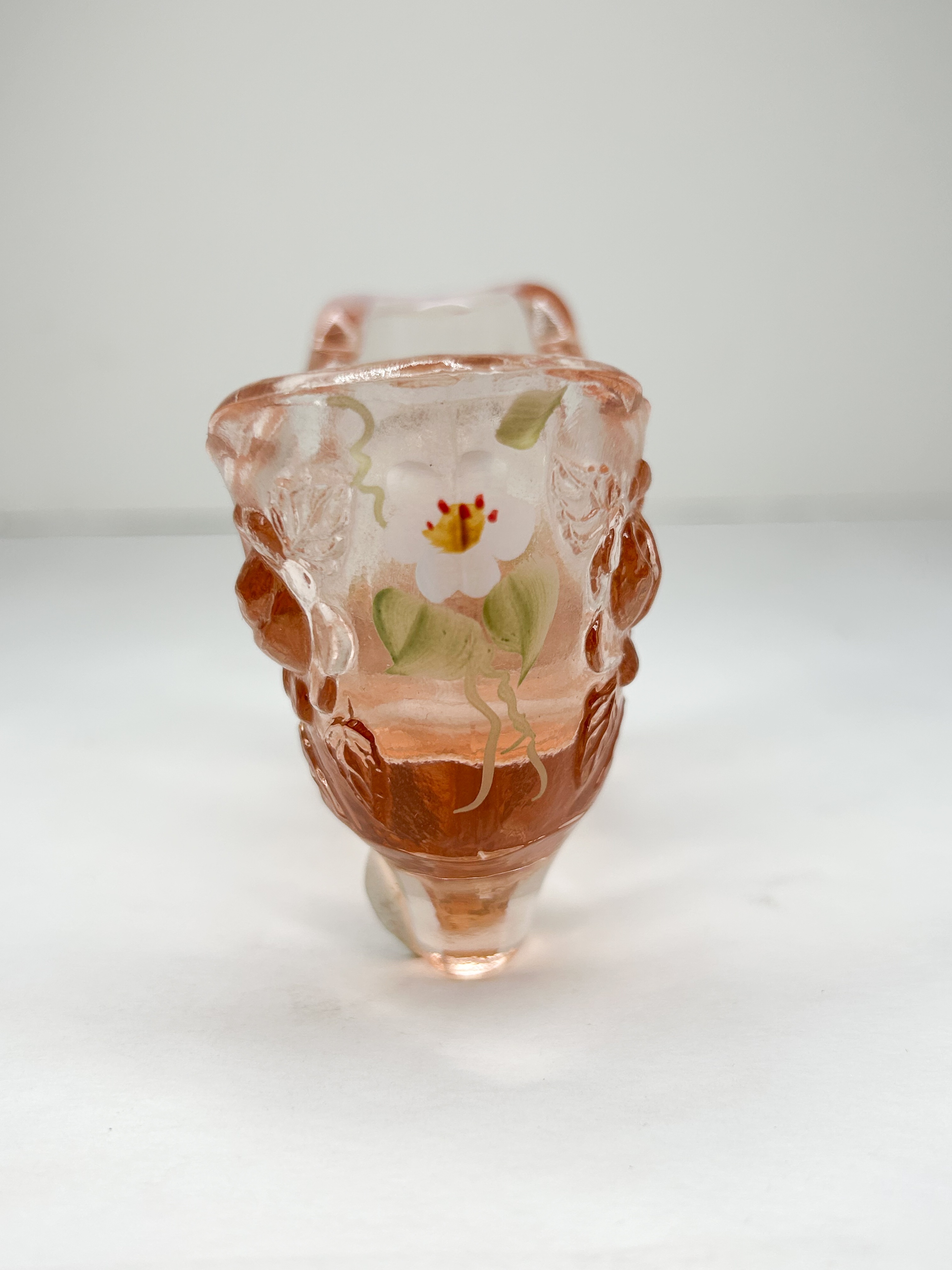 FENTON HAND-PAINTED GLASS SLIPER