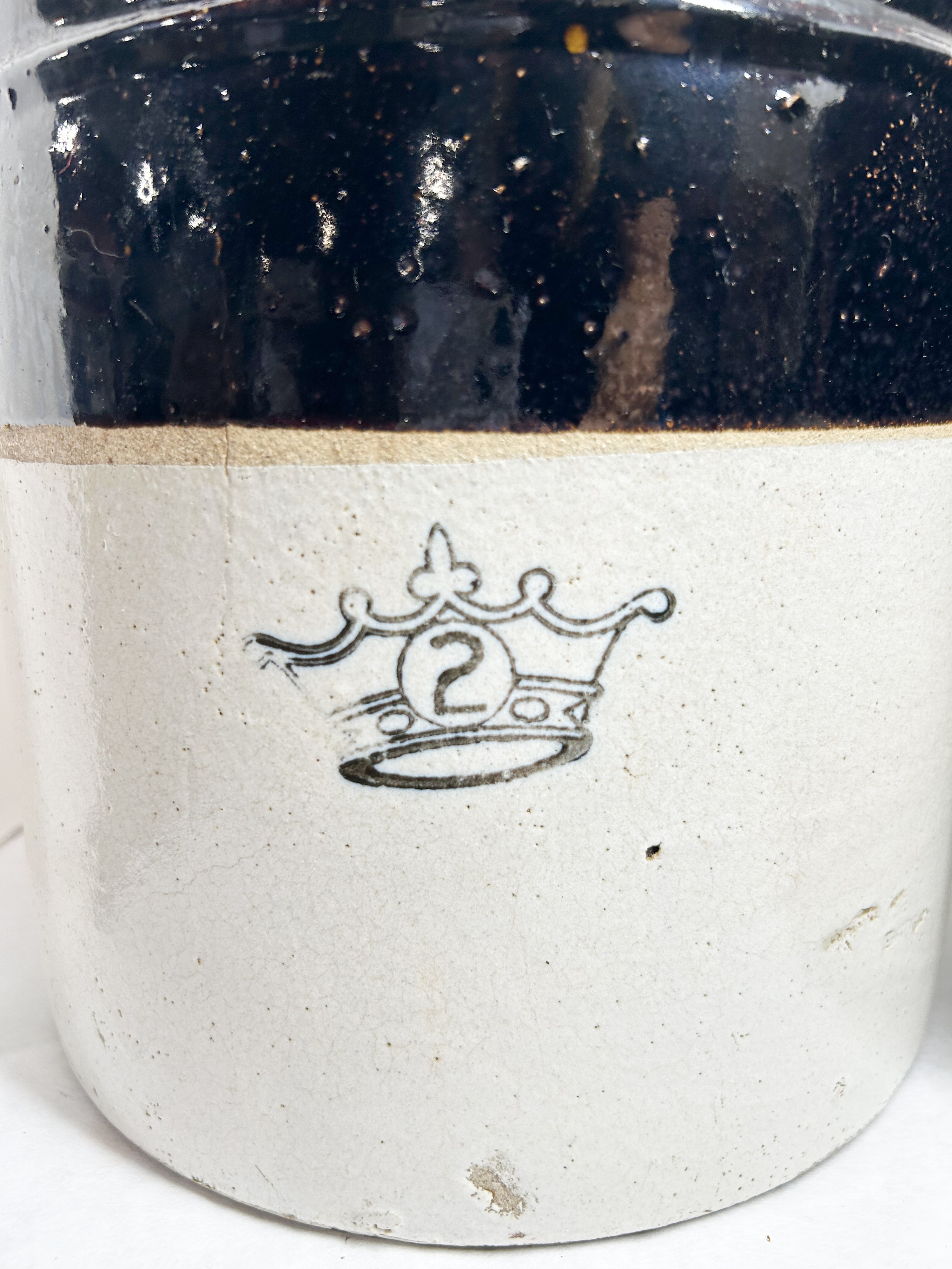 TWO ROBINSON RANSBOTTOM STONEWARE CROCKS