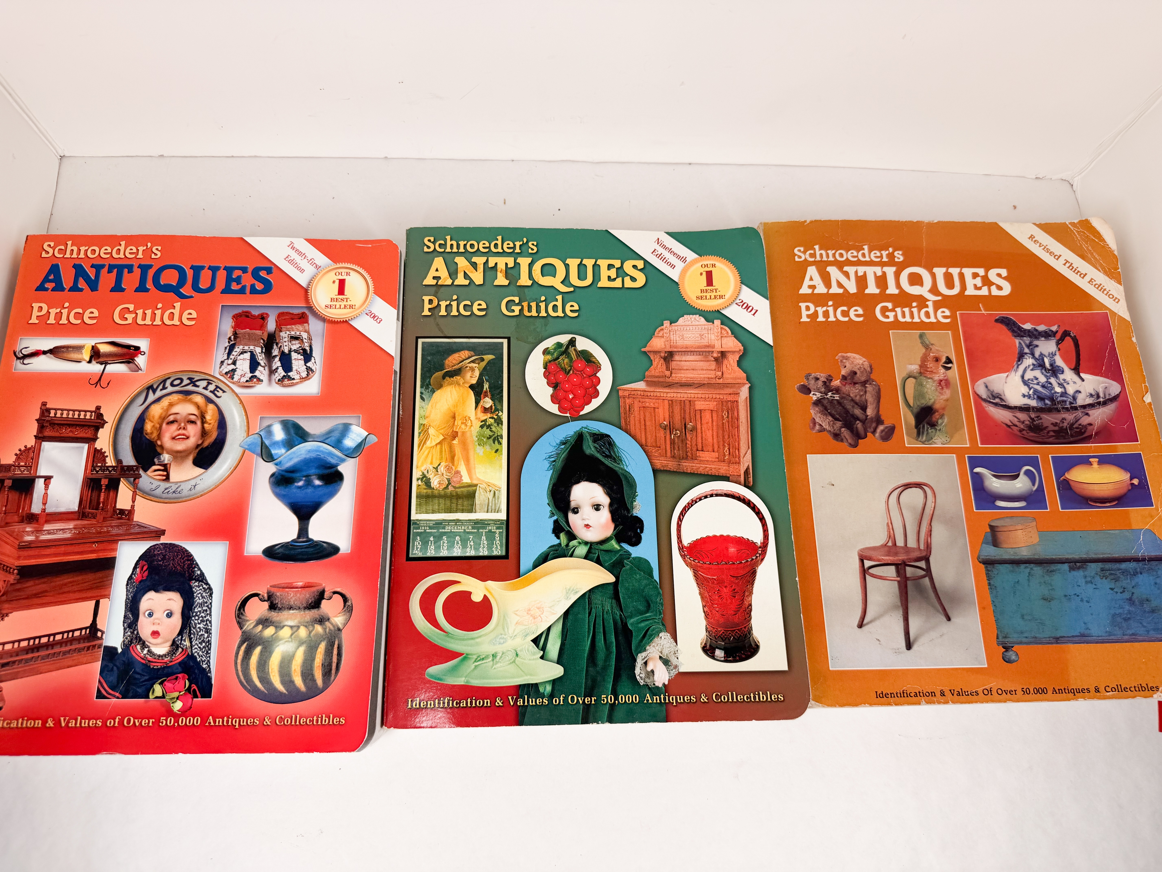 THREE SCHROEDER'S ANTIQUES PRICE GUIDES, 2001-2003
