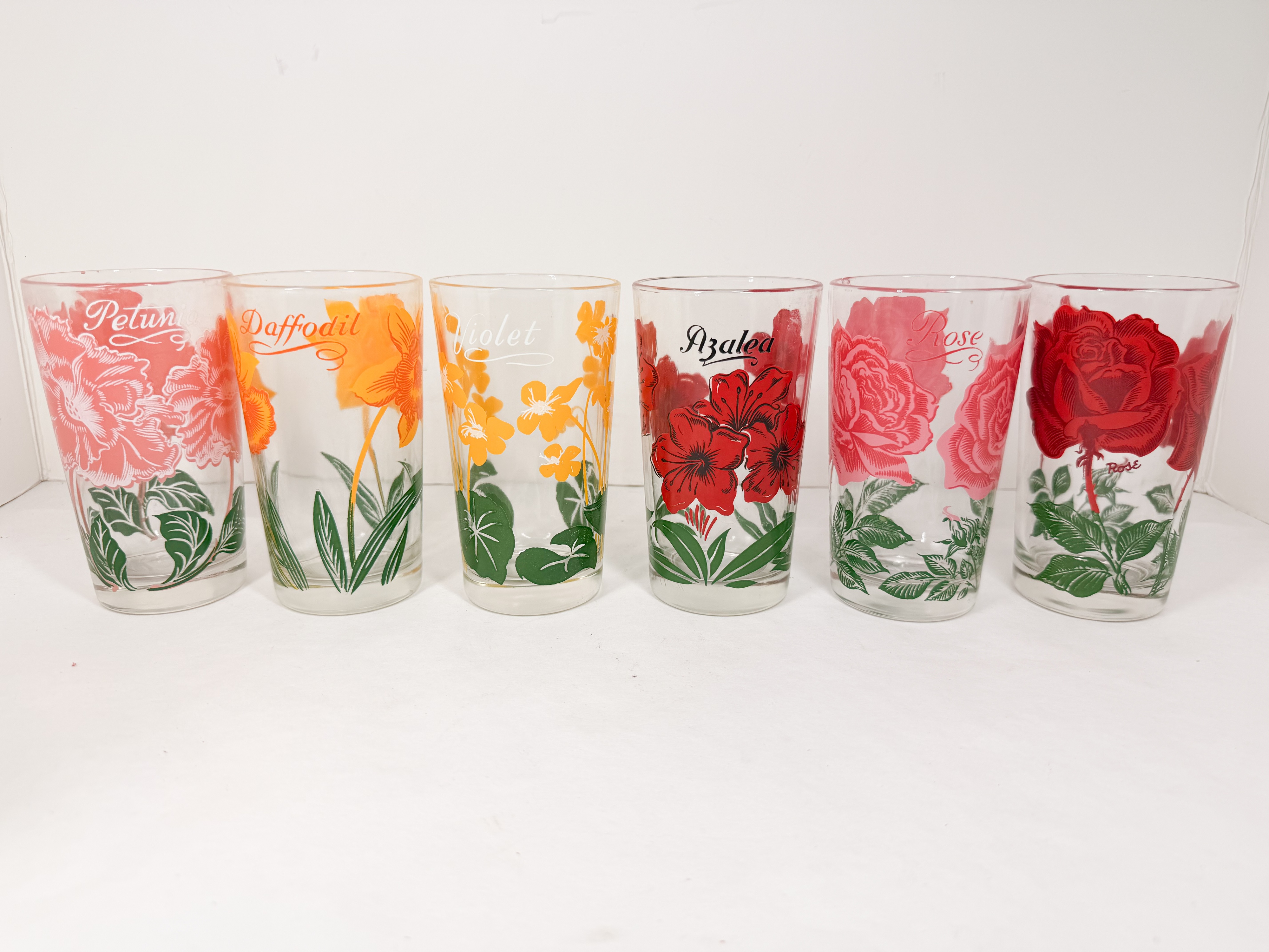 SET OF BOSCUL FLORAL DRINKING GLASSES