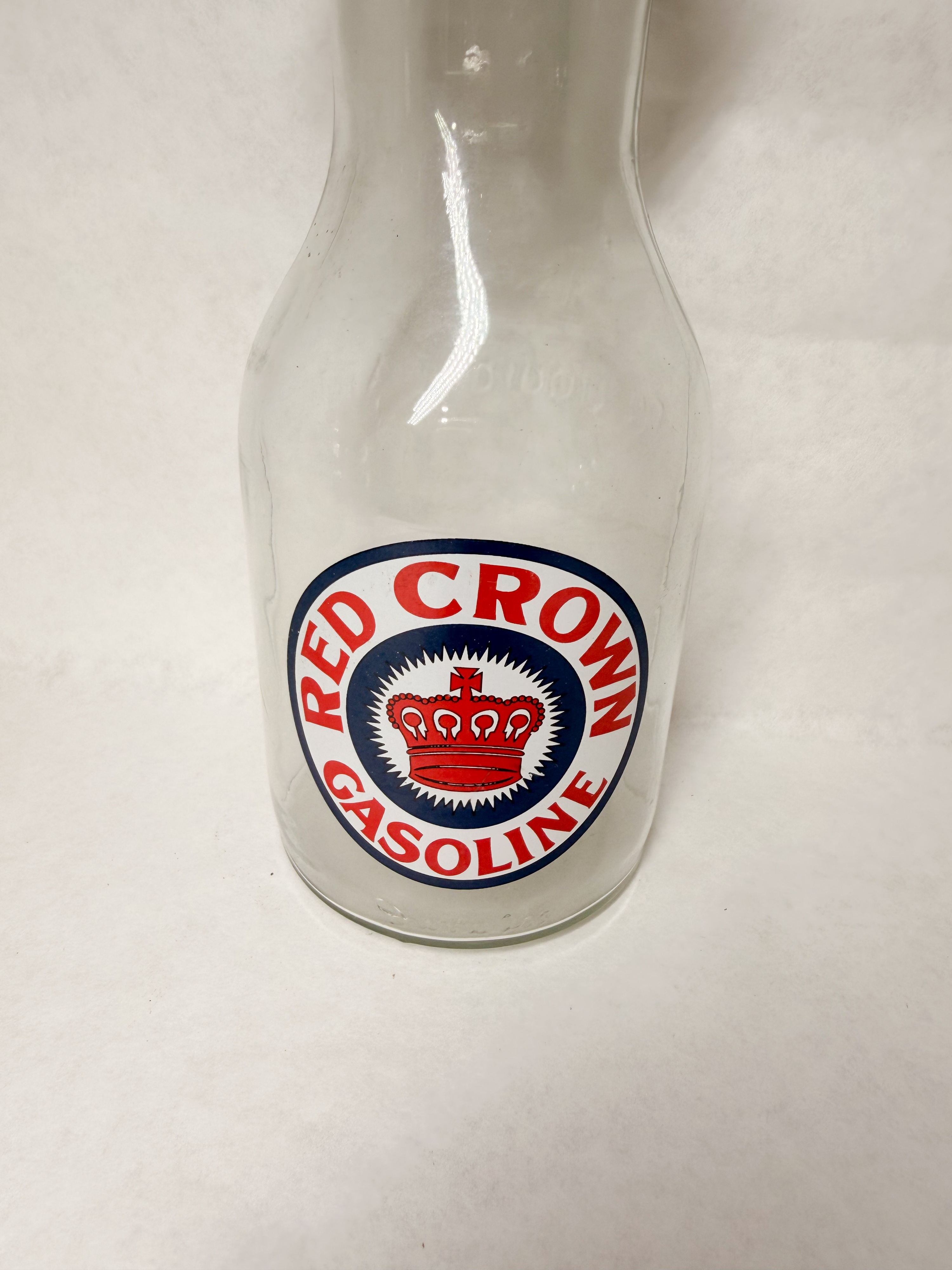 BROCKWAY GLASS OIL BOTTLE WITH HUFFER SPOUT