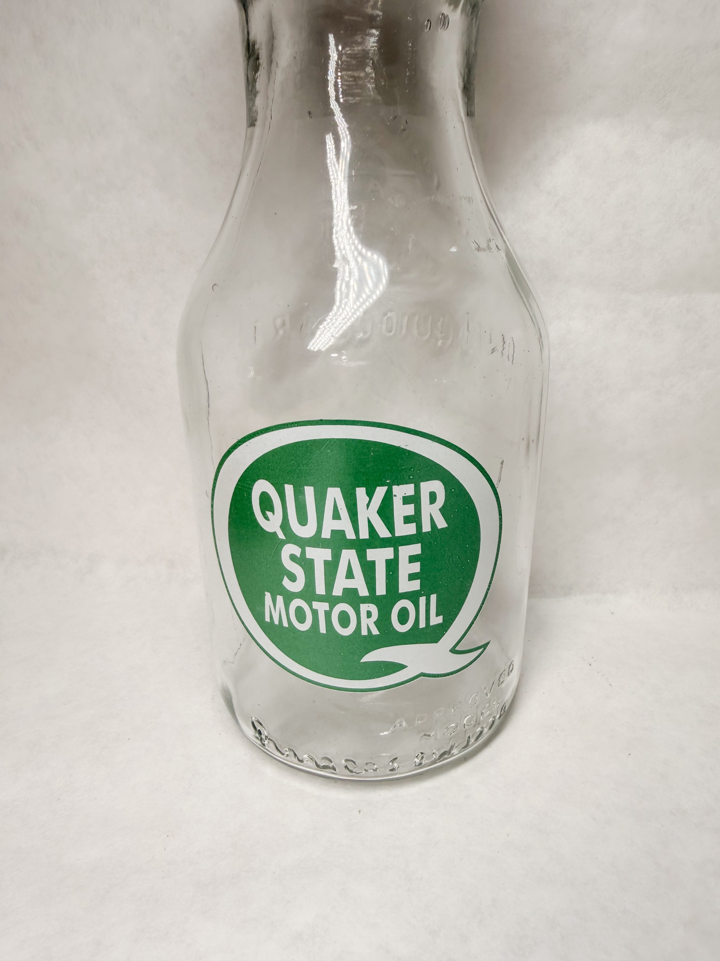 QUAKER STATE GLASS MOTOR OIL BOTTLE