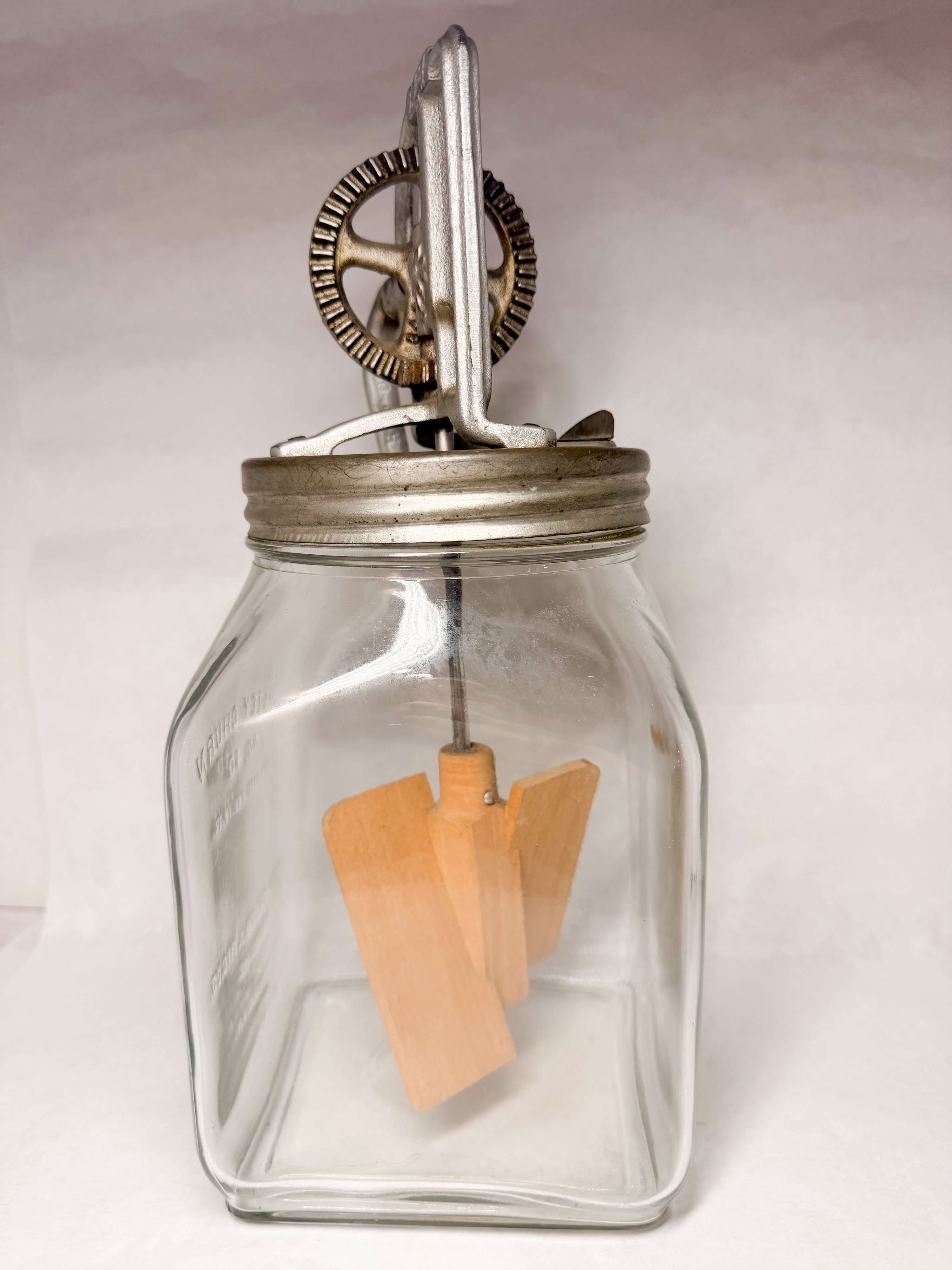 DAZEY CHURN NO. 40 GLASS BUTTER CHURN