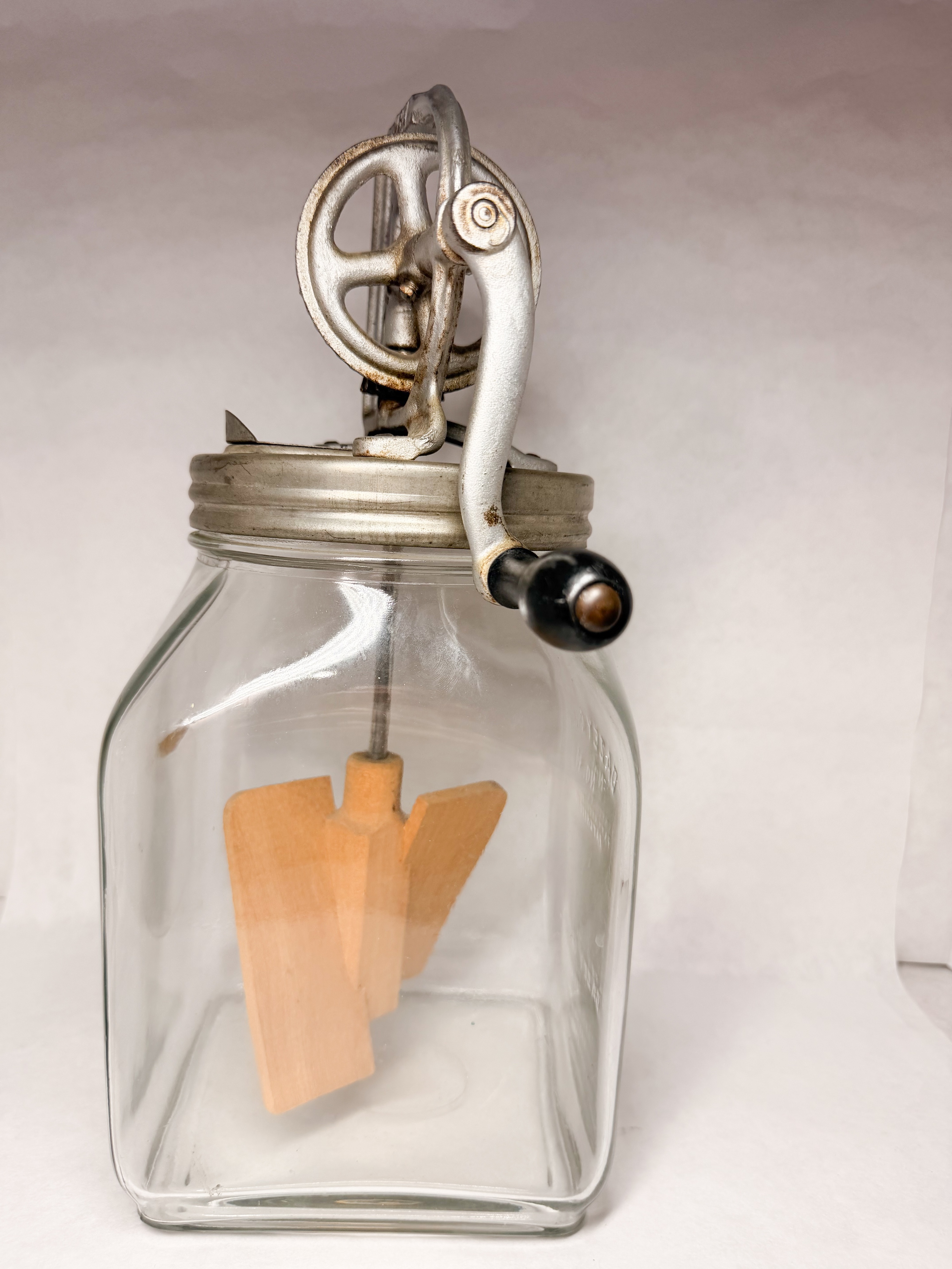 DAZEY CHURN NO. 40 GLASS BUTTER CHURN