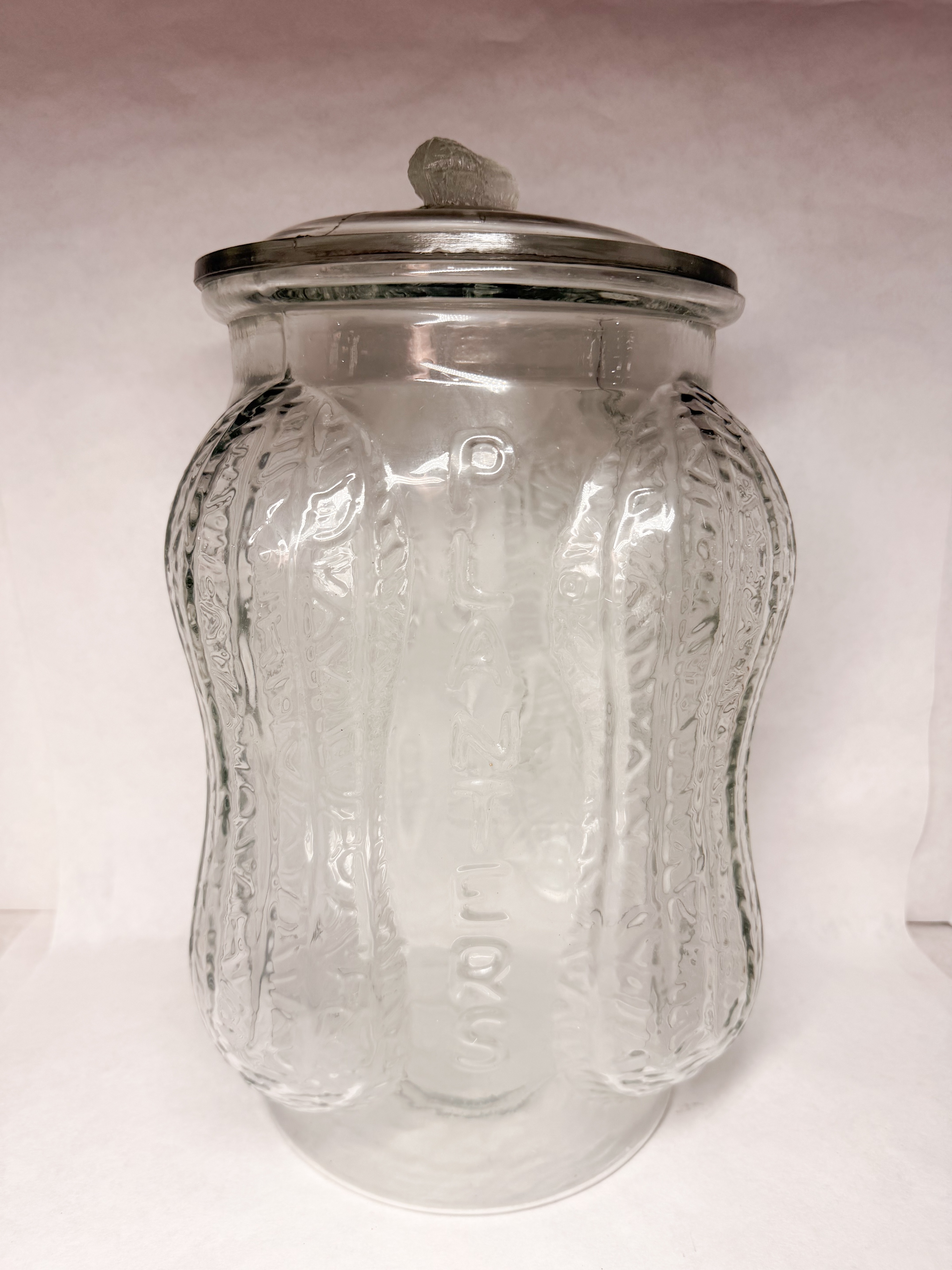 PLANTERS GLASS COUNTER JAR