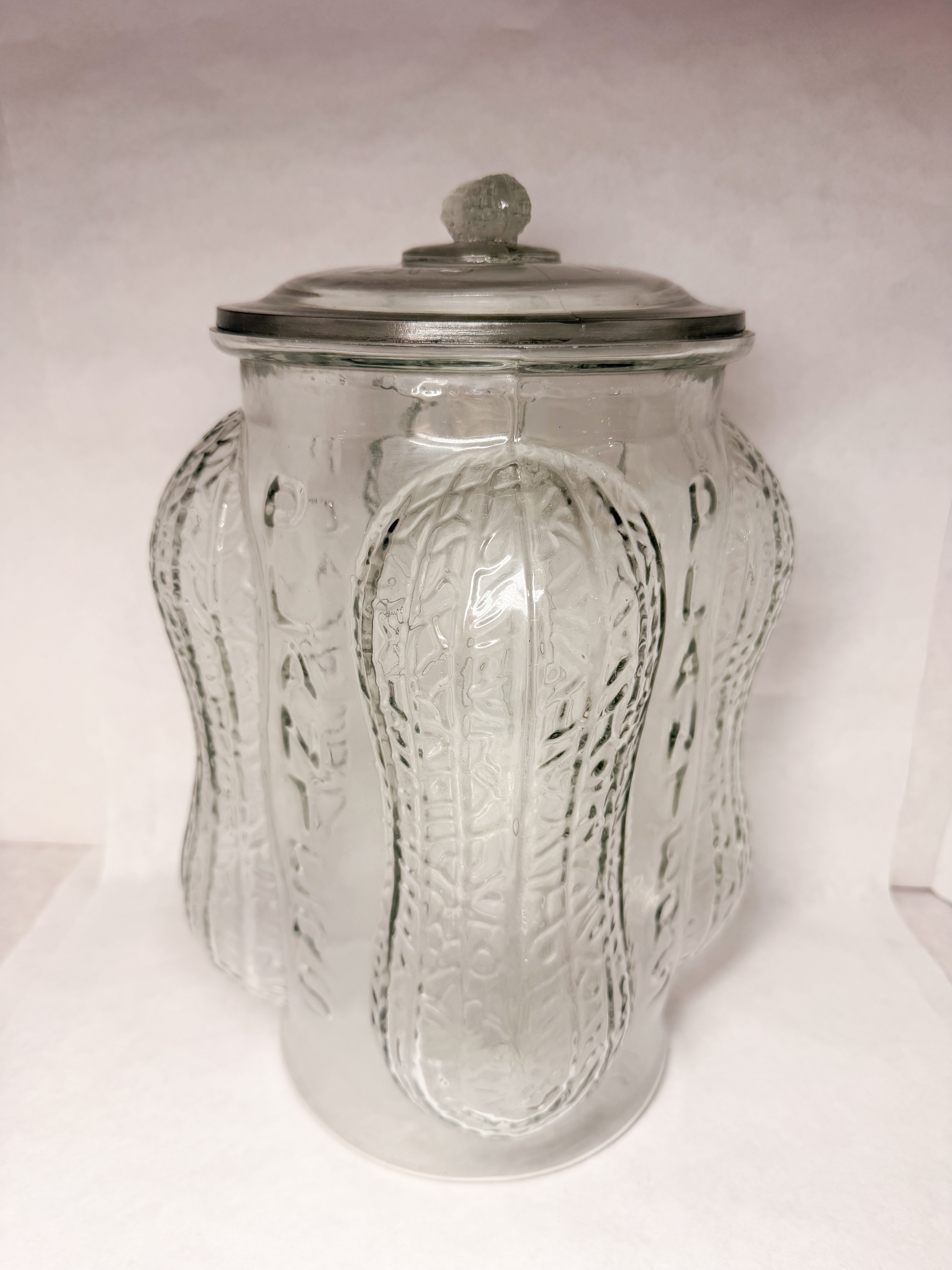 PLANTERS GLASS COUNTER JAR