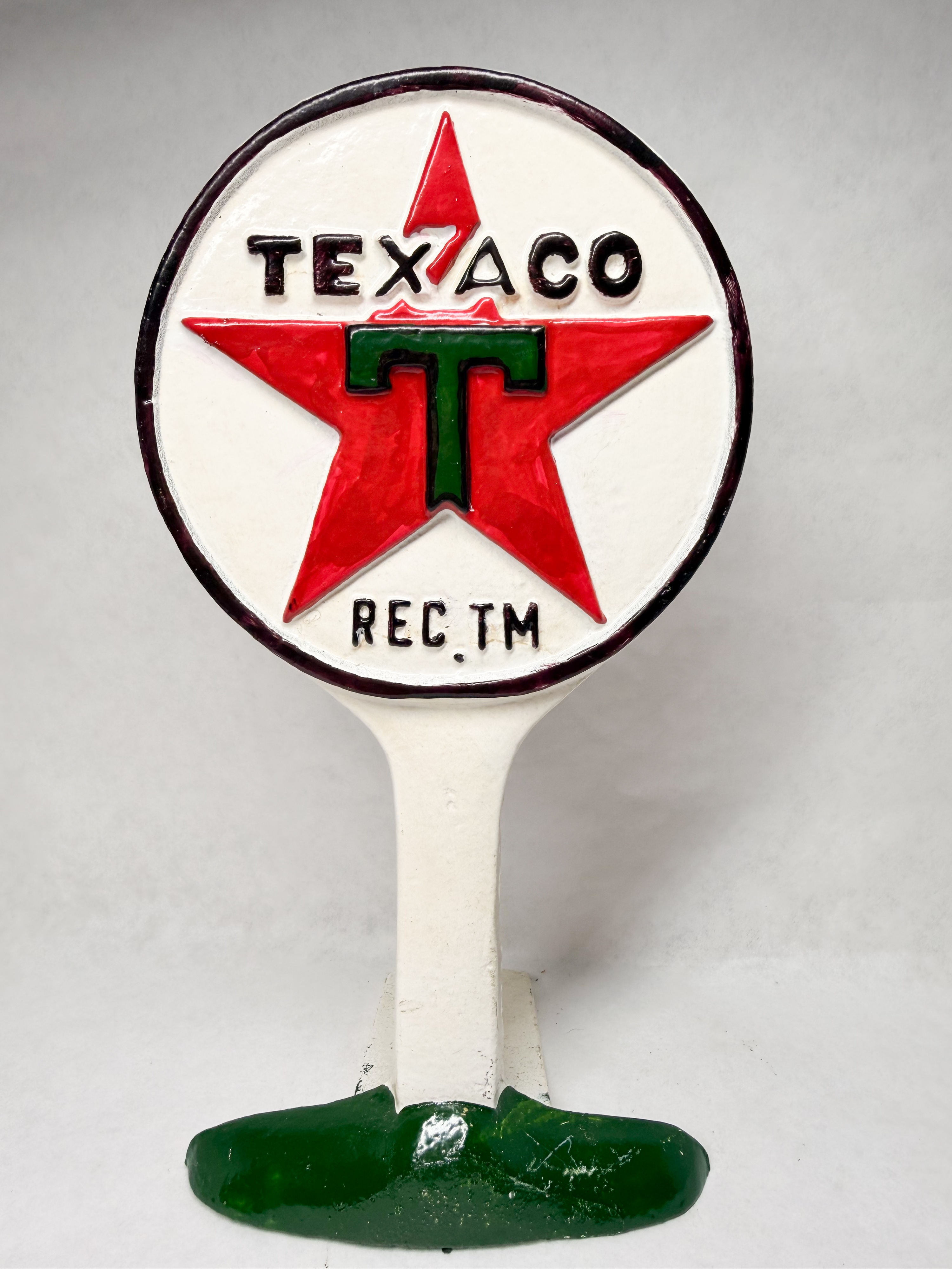 TEXACO CAST IRON ADVERTISING DOORSTOP