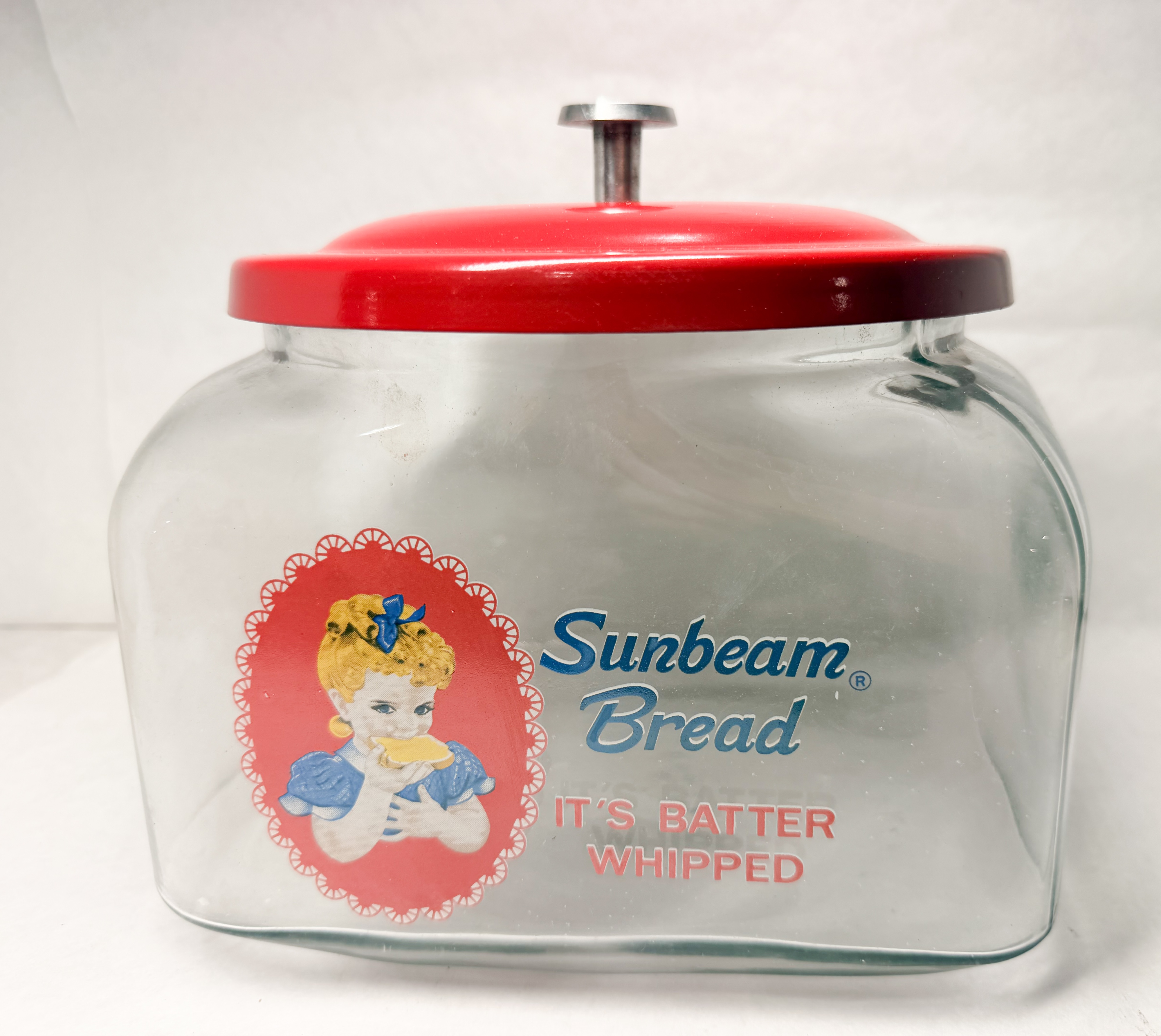 SUNBEAM BREAD GLASS SNACK JAR