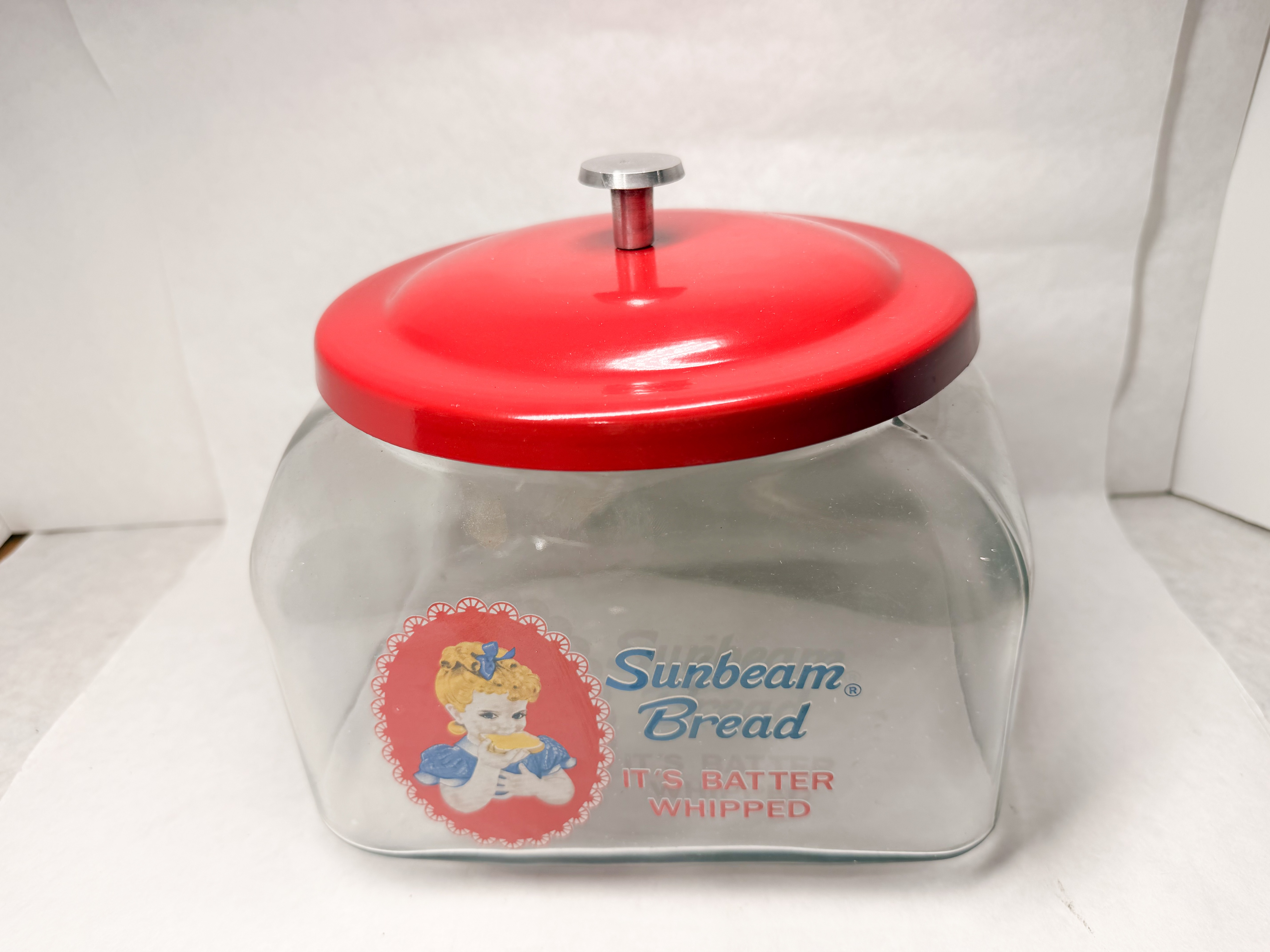 SUNBEAM BREAD GLASS SNACK JAR