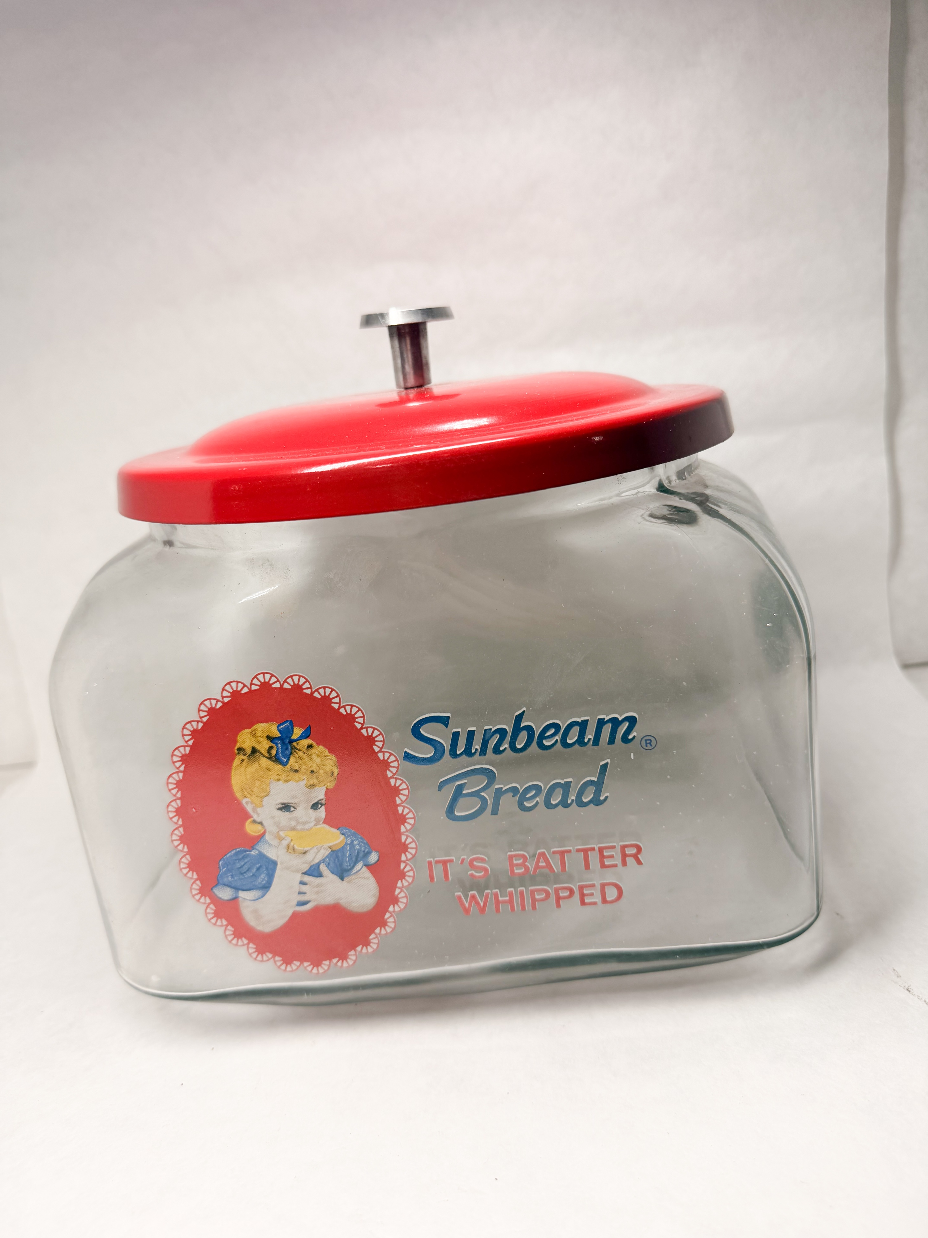 SUNBEAM BREAD GLASS SNACK JAR