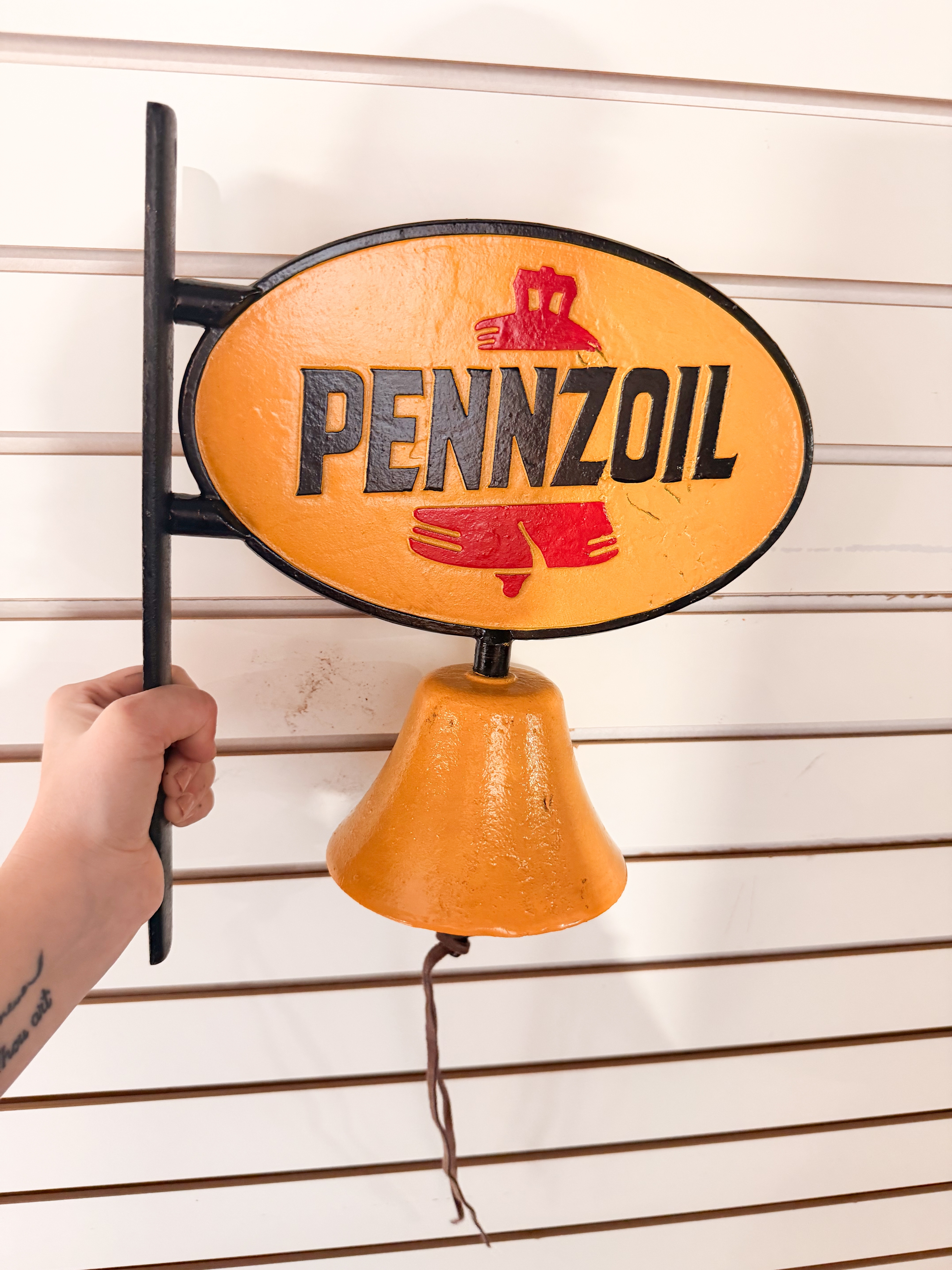 CAST IRON PENNZOIL ADVERTISING BELL