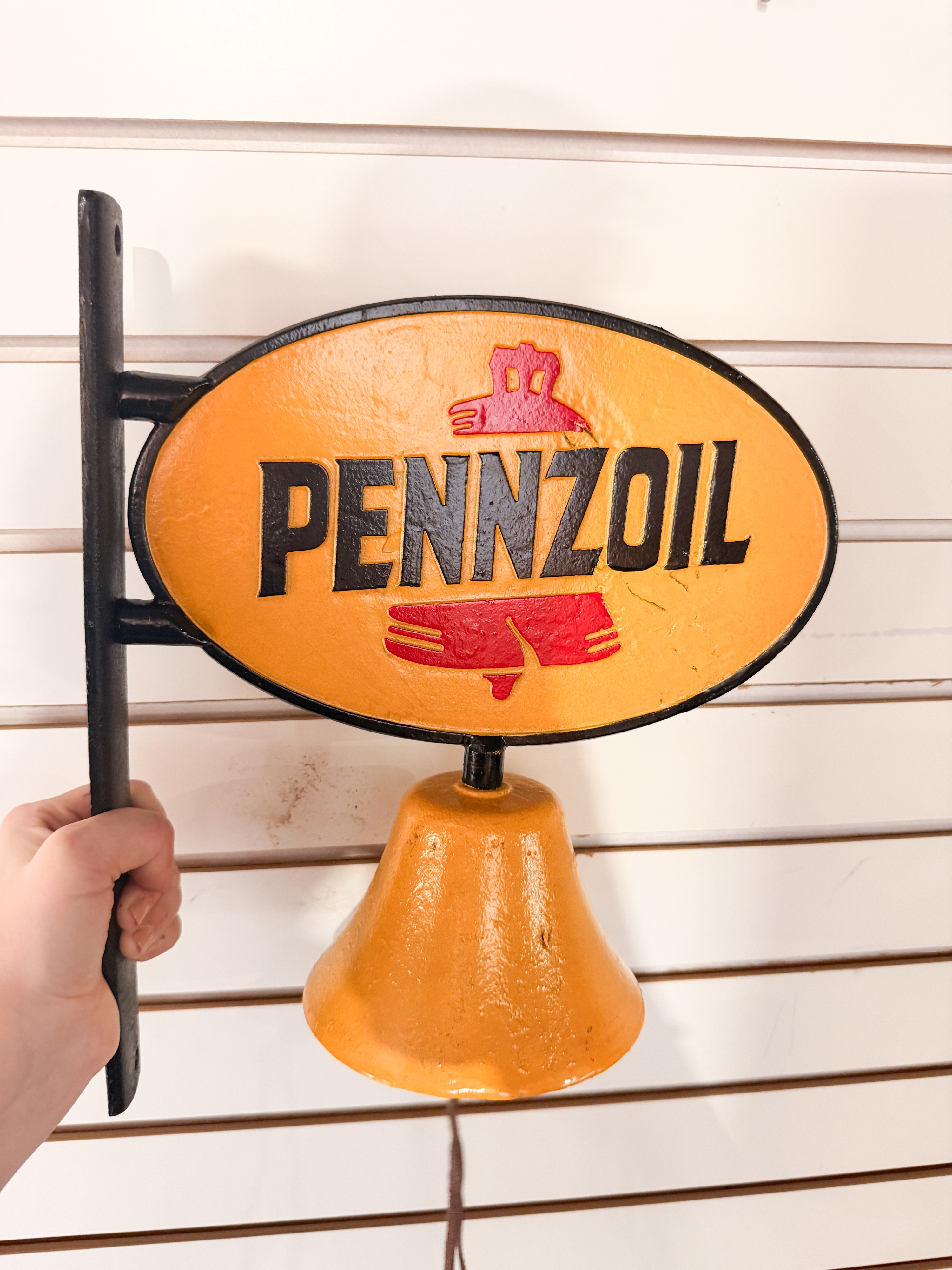 CAST IRON PENNZOIL ADVERTISING BELL