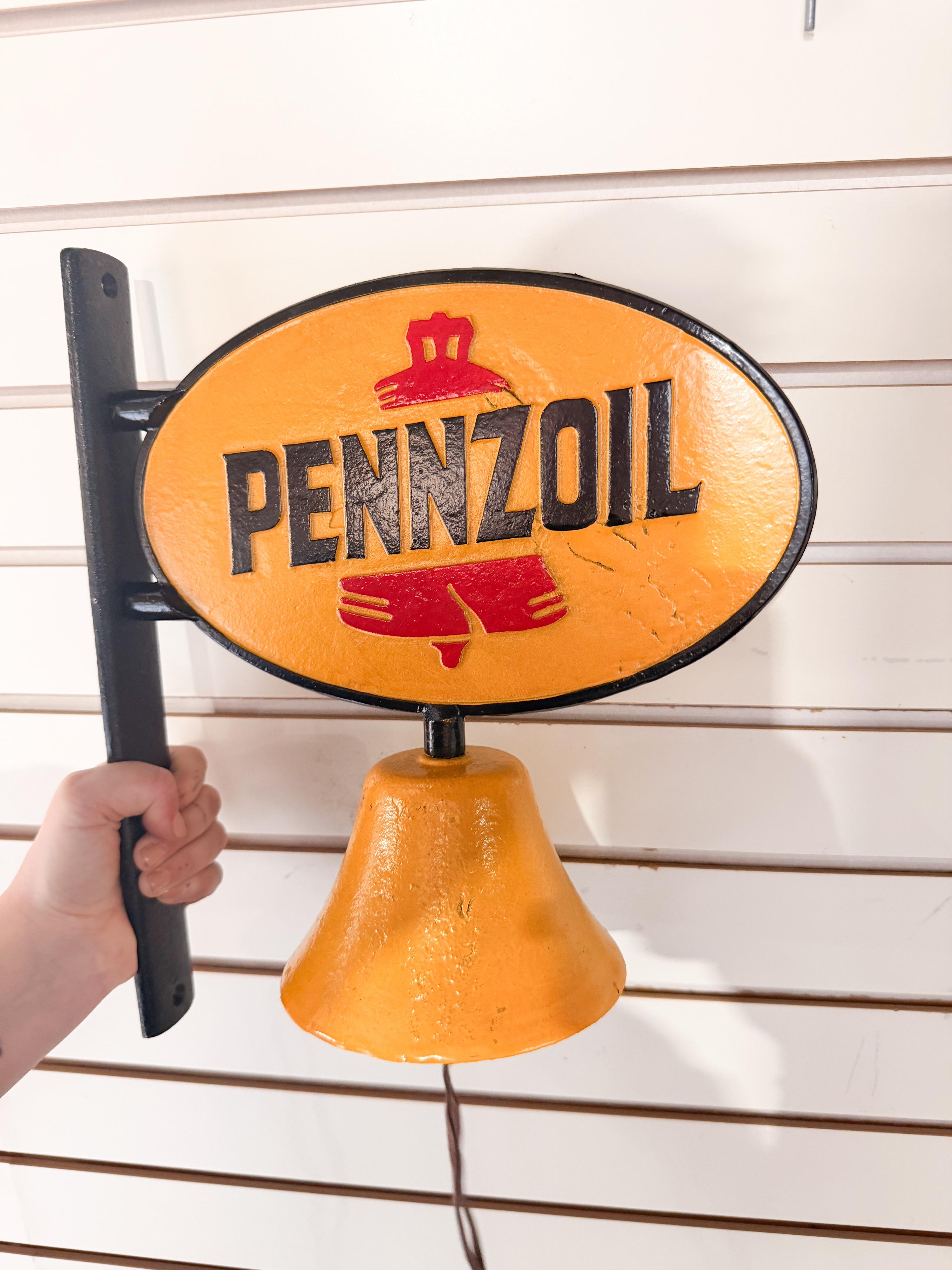 CAST IRON PENNZOIL ADVERTISING BELL