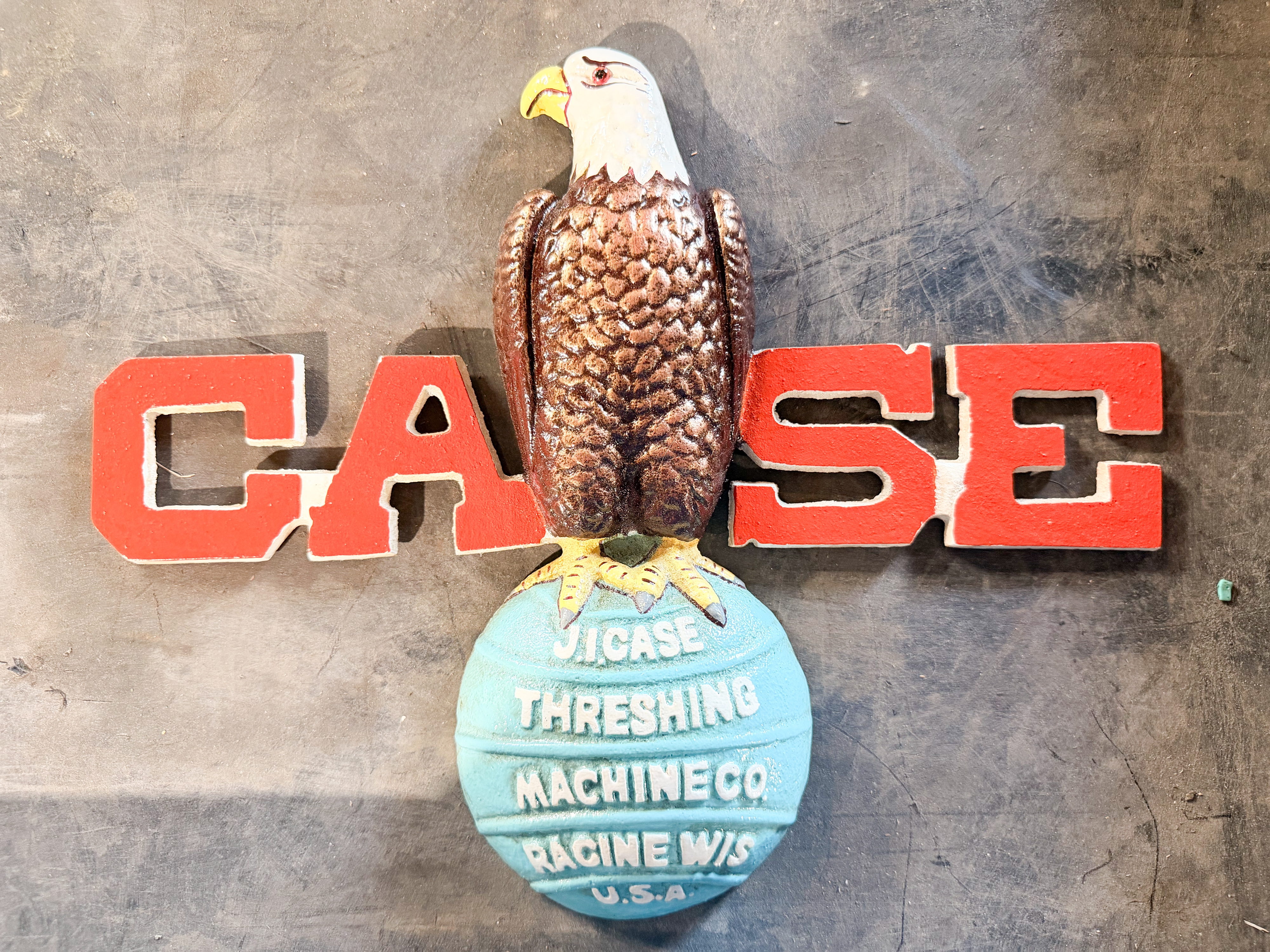 J.I. CASE CAST METAL SIGN