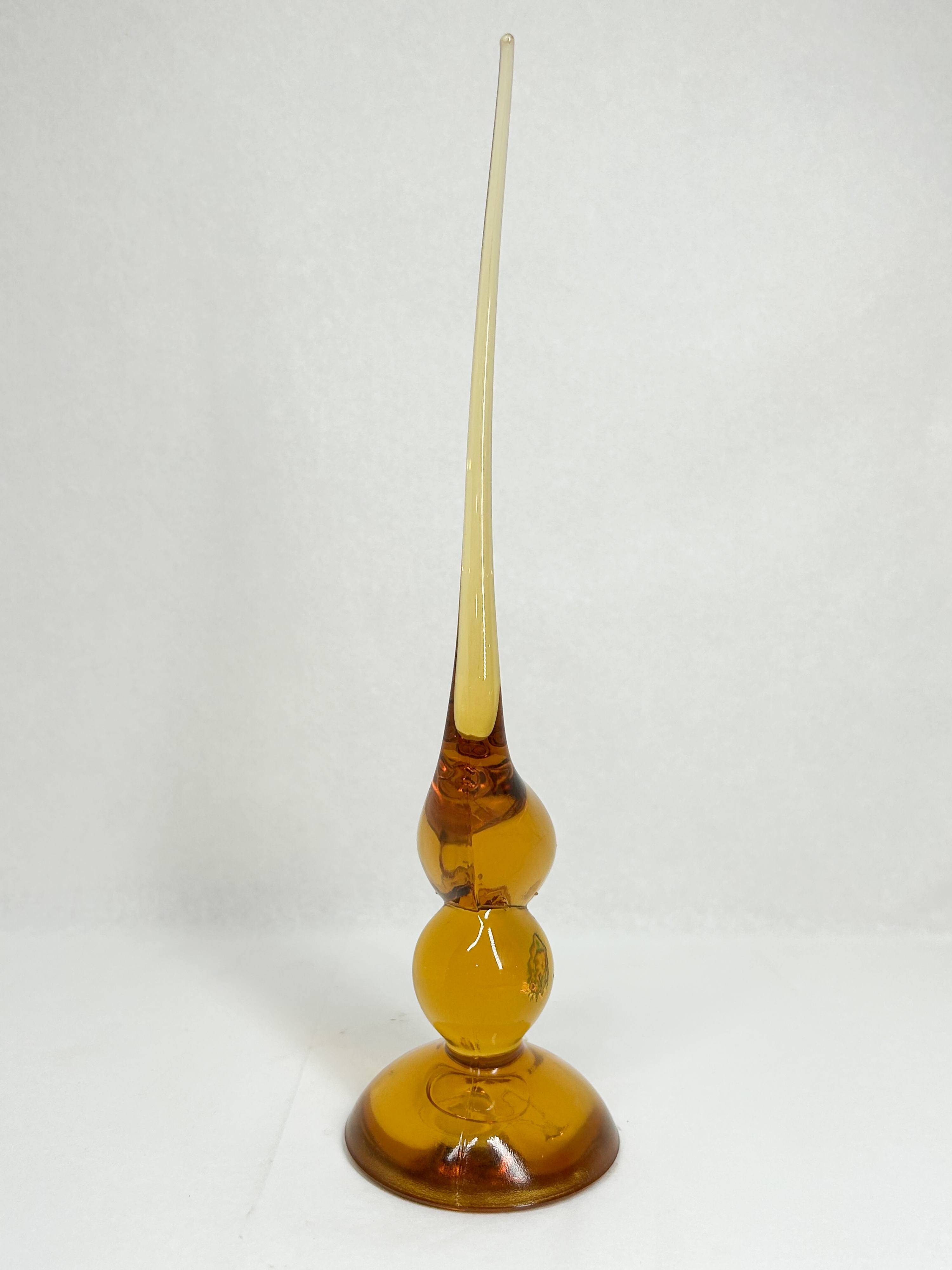 VIKING AMBER GLASS BIRD FIGURINE