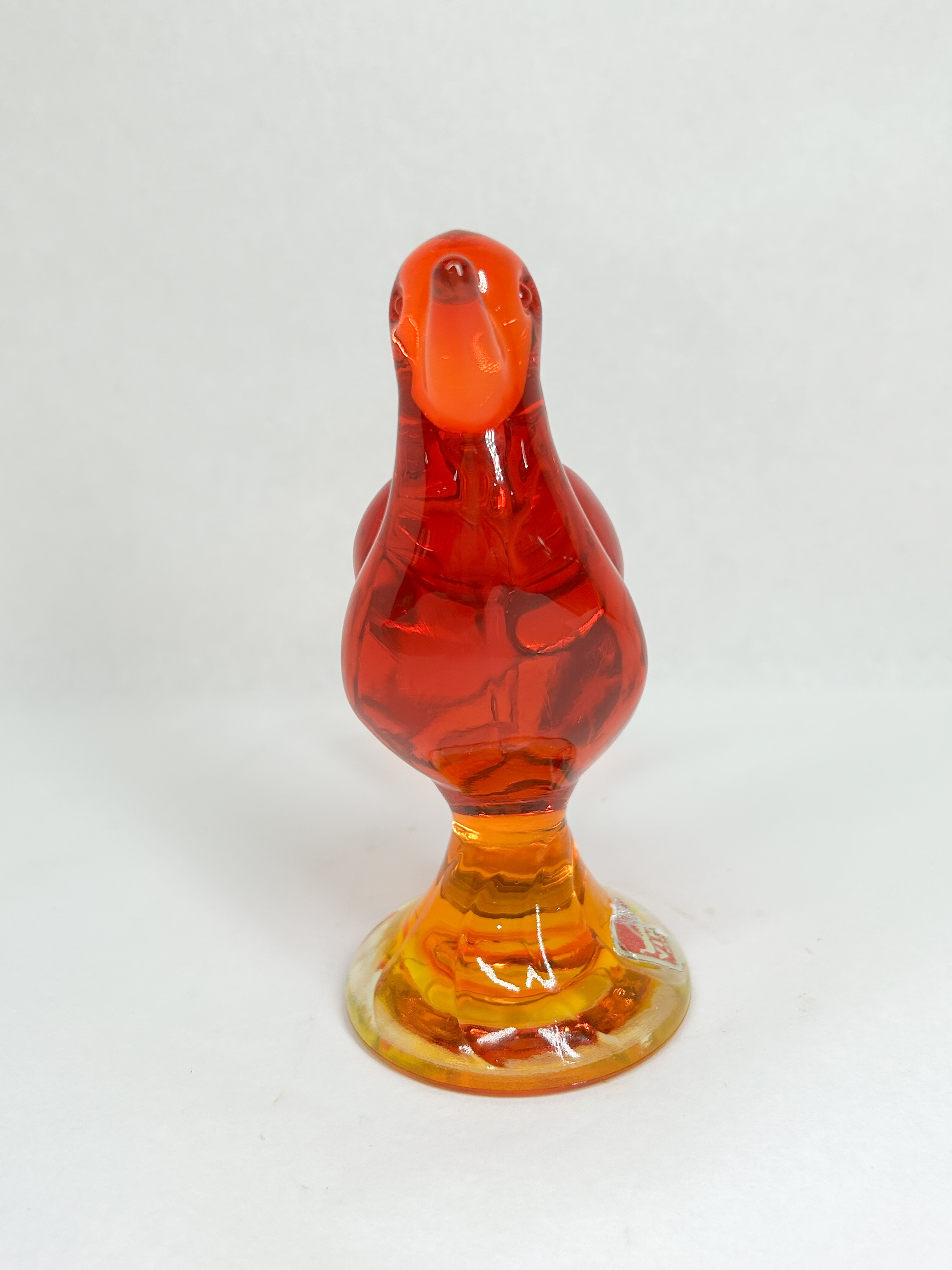 VIKING AMBERINA GLASS BIRD FIGURINE